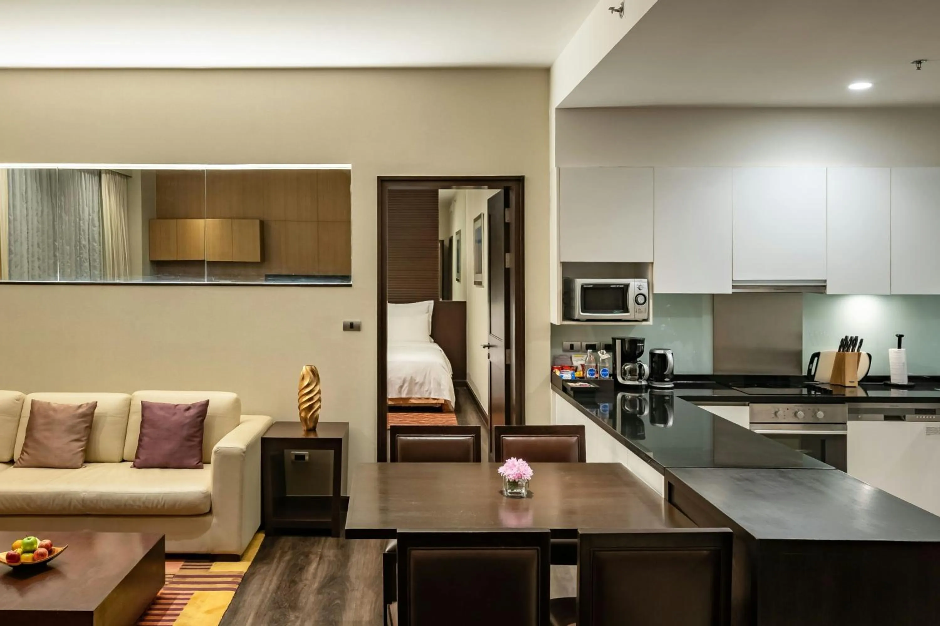 Living room in Marriott Executive Apartments Sukhumvit Park, Bangkok