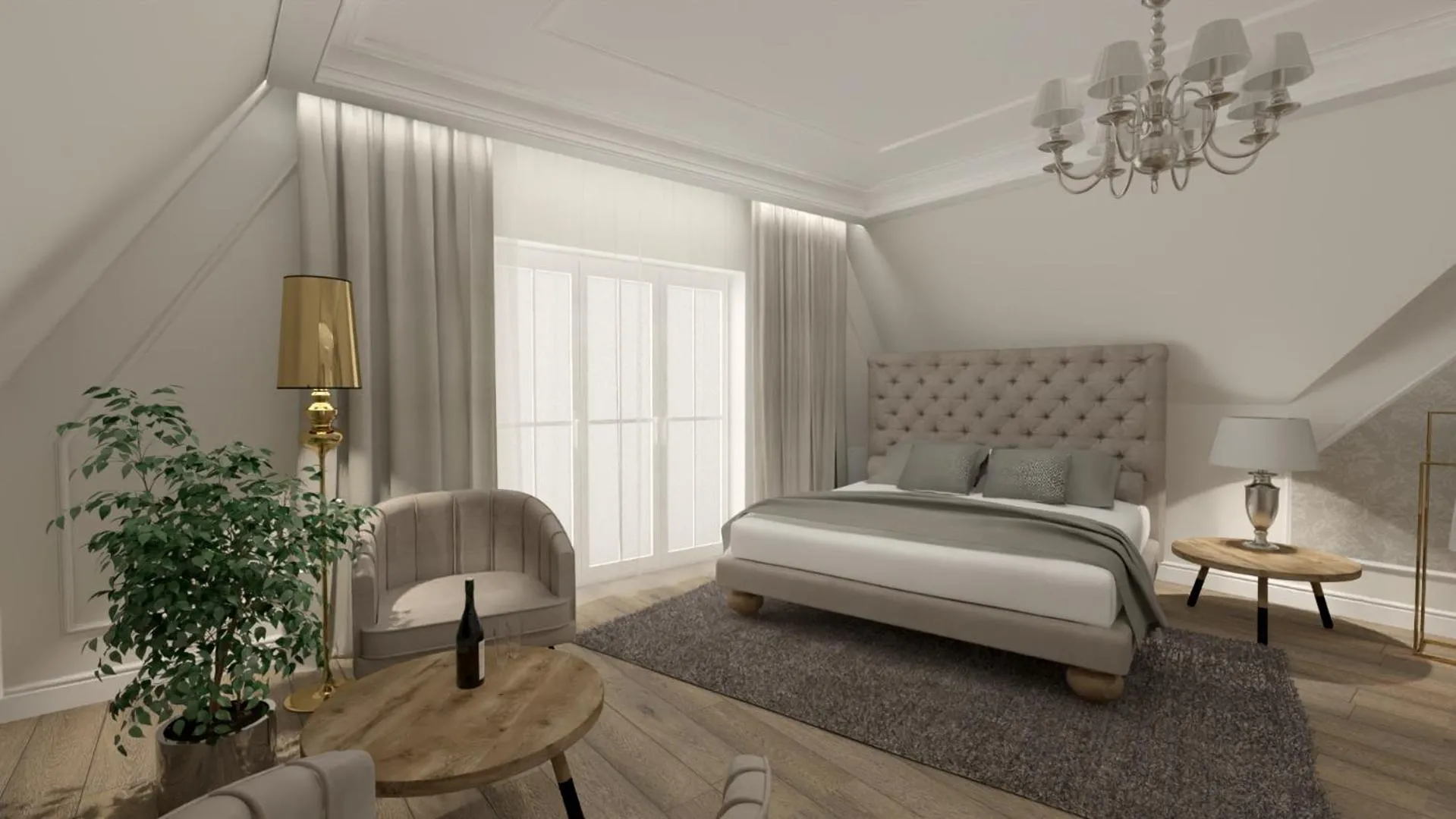 Bed in Zespół Pałacowo-Parkowy Bądzów
