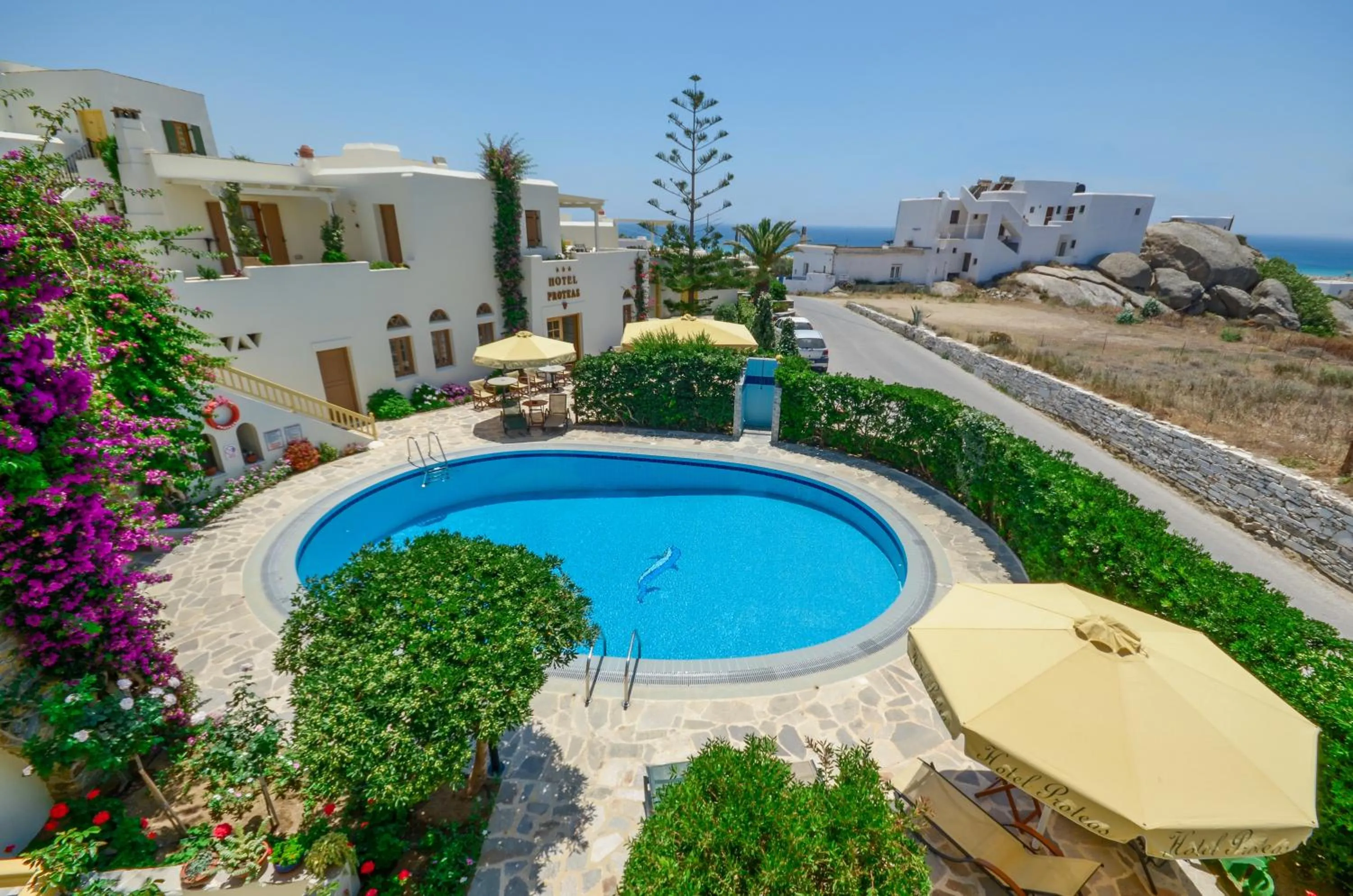 Pool view in Proteas Hotel & Suites