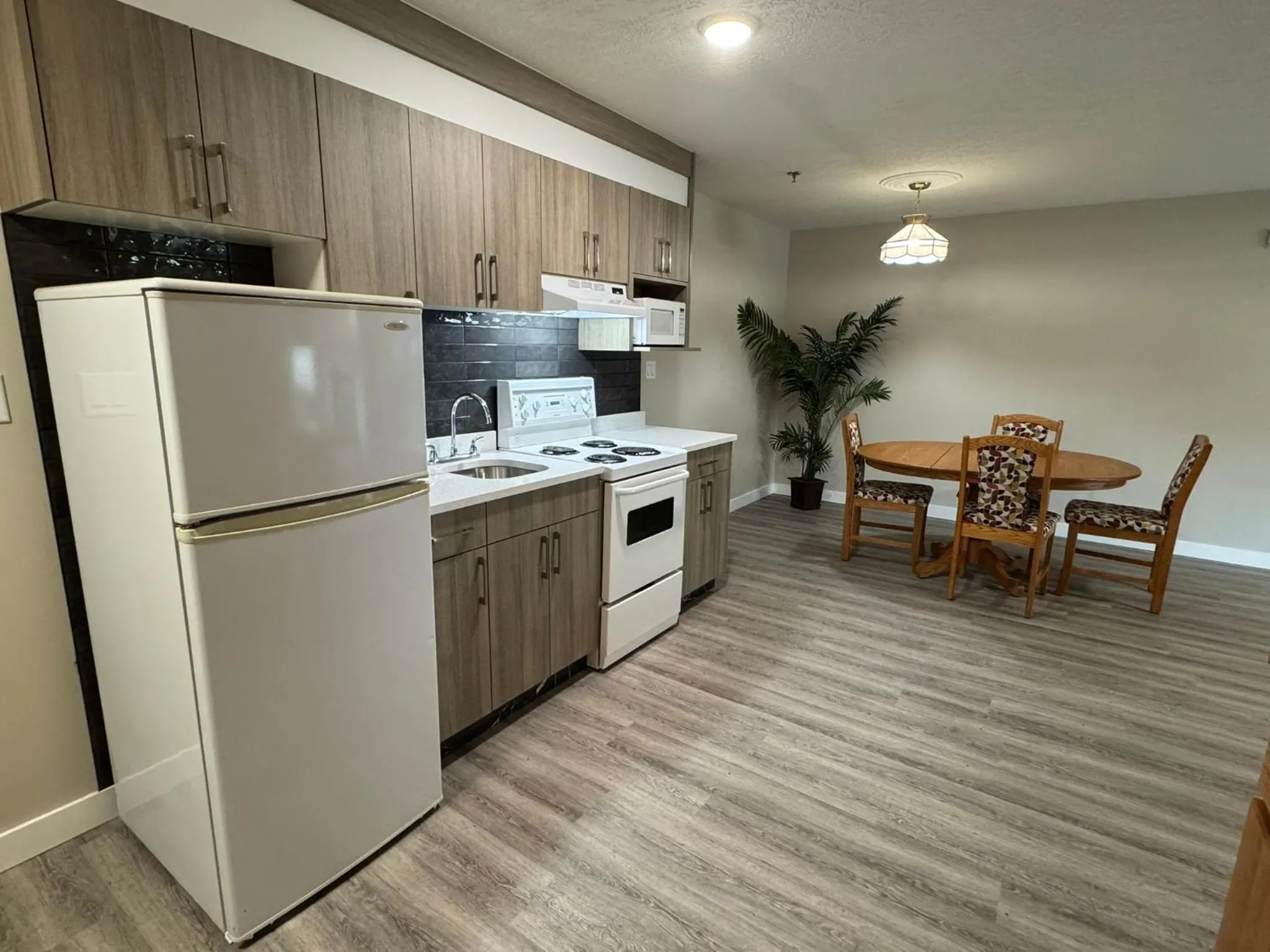 Kitchen or kitchenette in Western Budget Motel Leduc #3