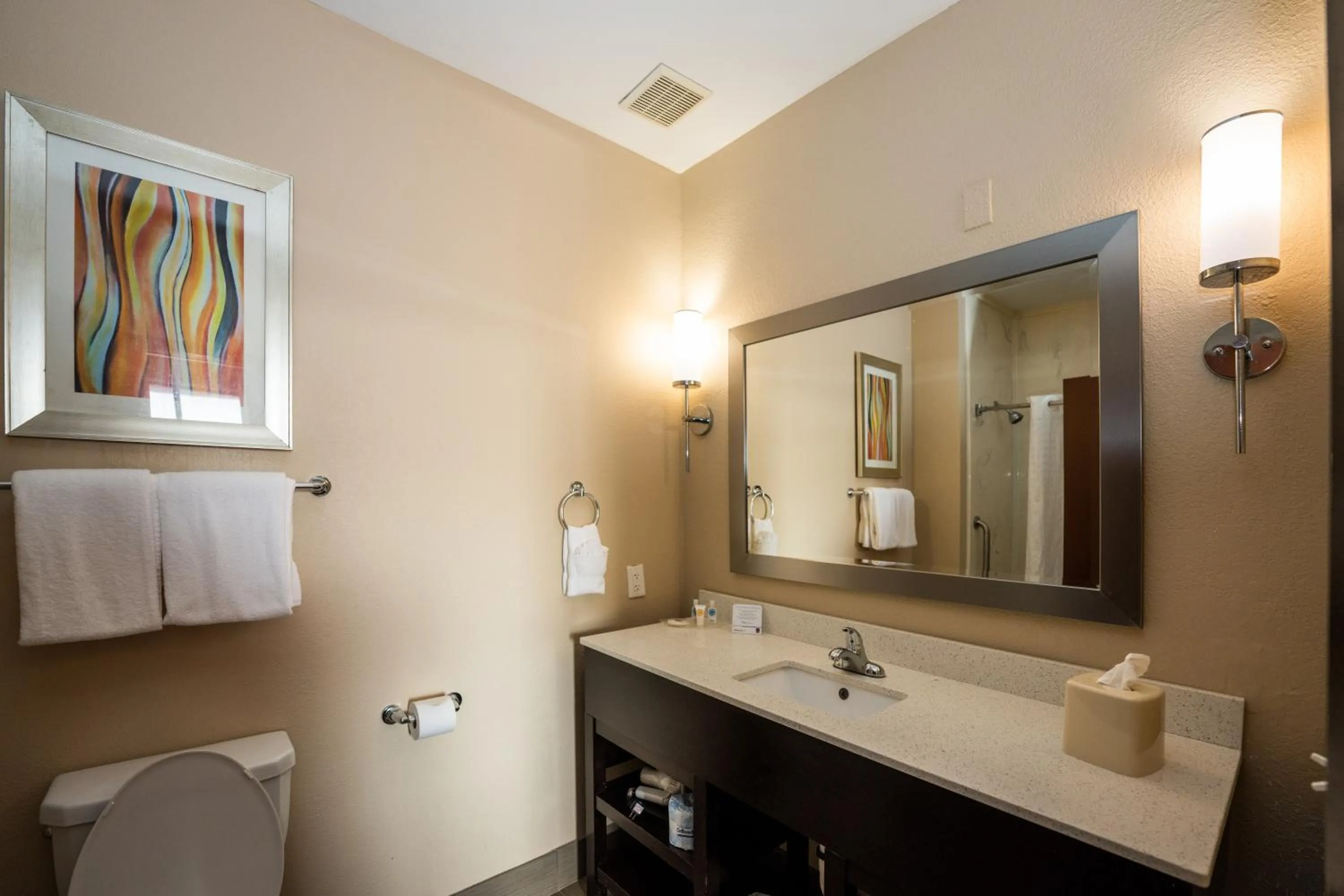 Bathroom in Comfort Suites Houston West at Clay Road