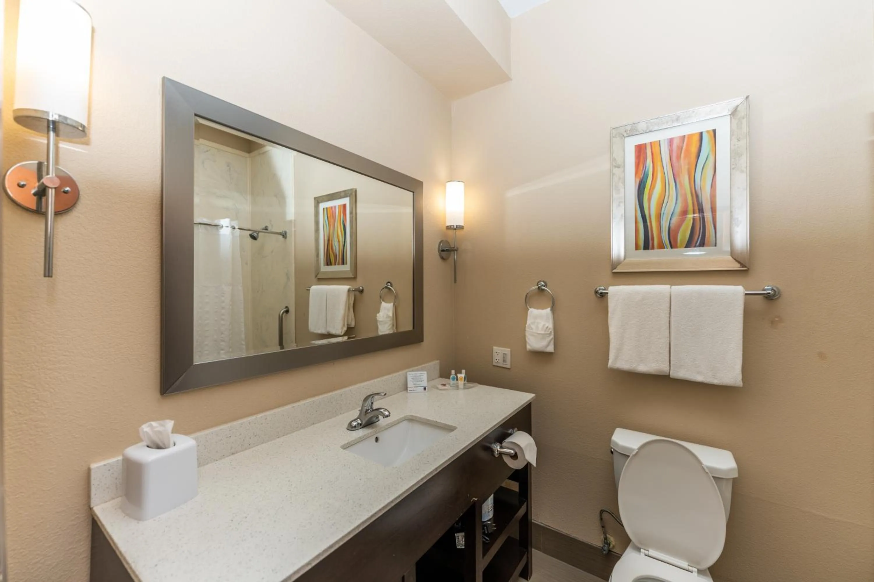 Bathroom in Comfort Suites Houston West at Clay Road