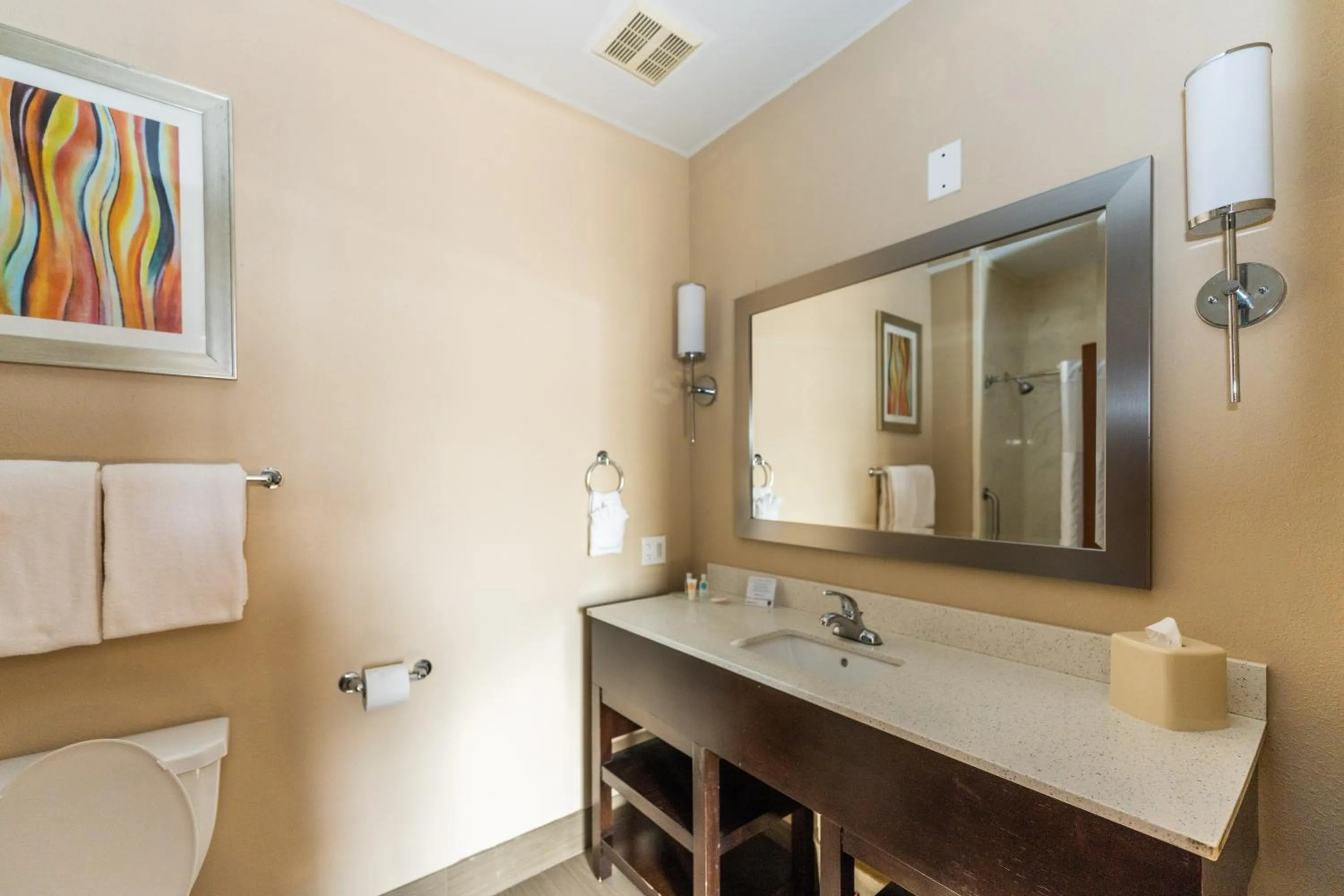 Bathroom in Comfort Suites Houston West at Clay Road