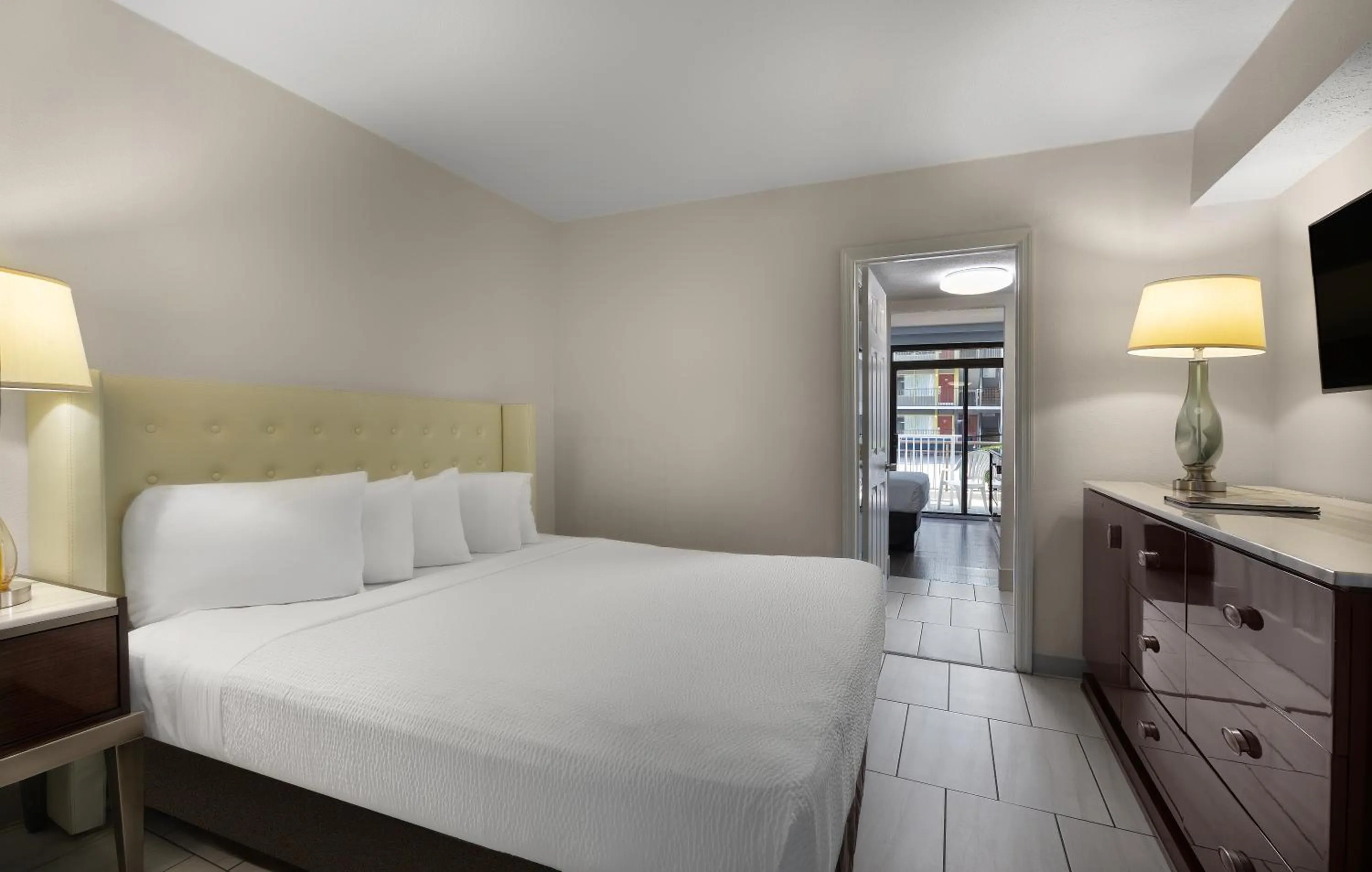 Bed in Captain's Quarters Resort