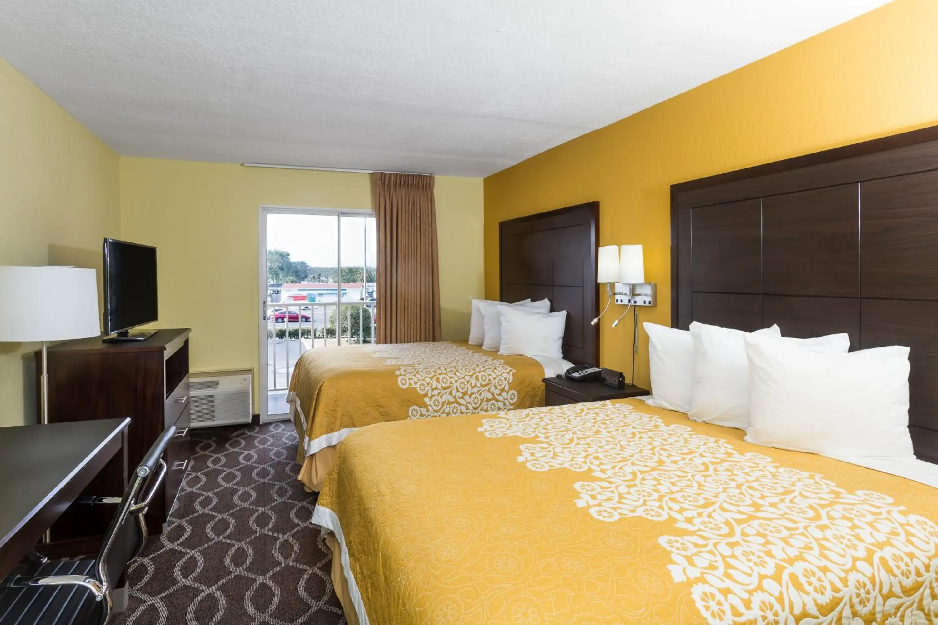 2 Queen Beds, Mobility Accessible Room, Pool Side, Non-Smoking in Days Inn & Suites by Wyndham Port Richey 2 Queen Beds, Mobility Accessible Room, Pool Side, Non-Smoking in Days Inn & Suites by Wyndham Port Richey