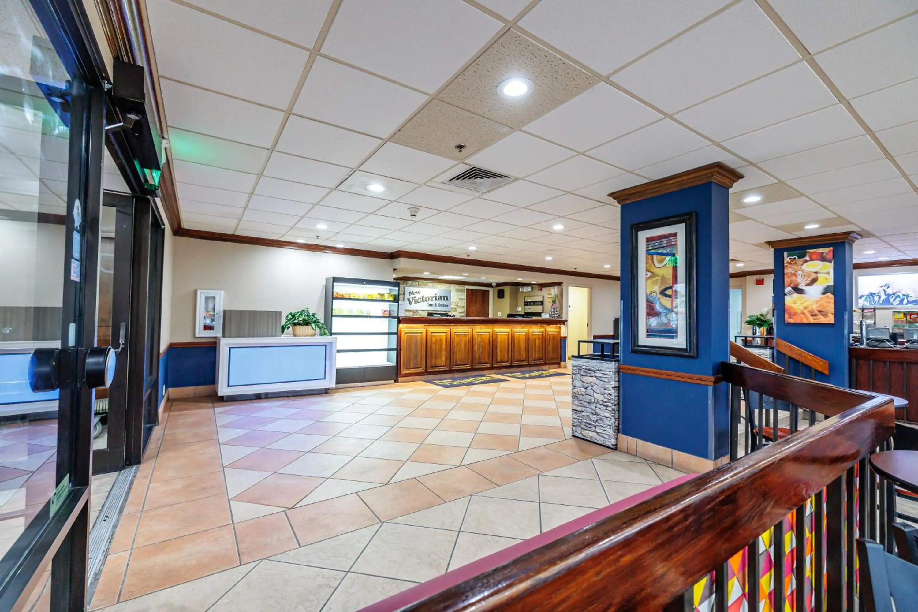Lobby or reception in New Victorian Inn & Suites Omaha