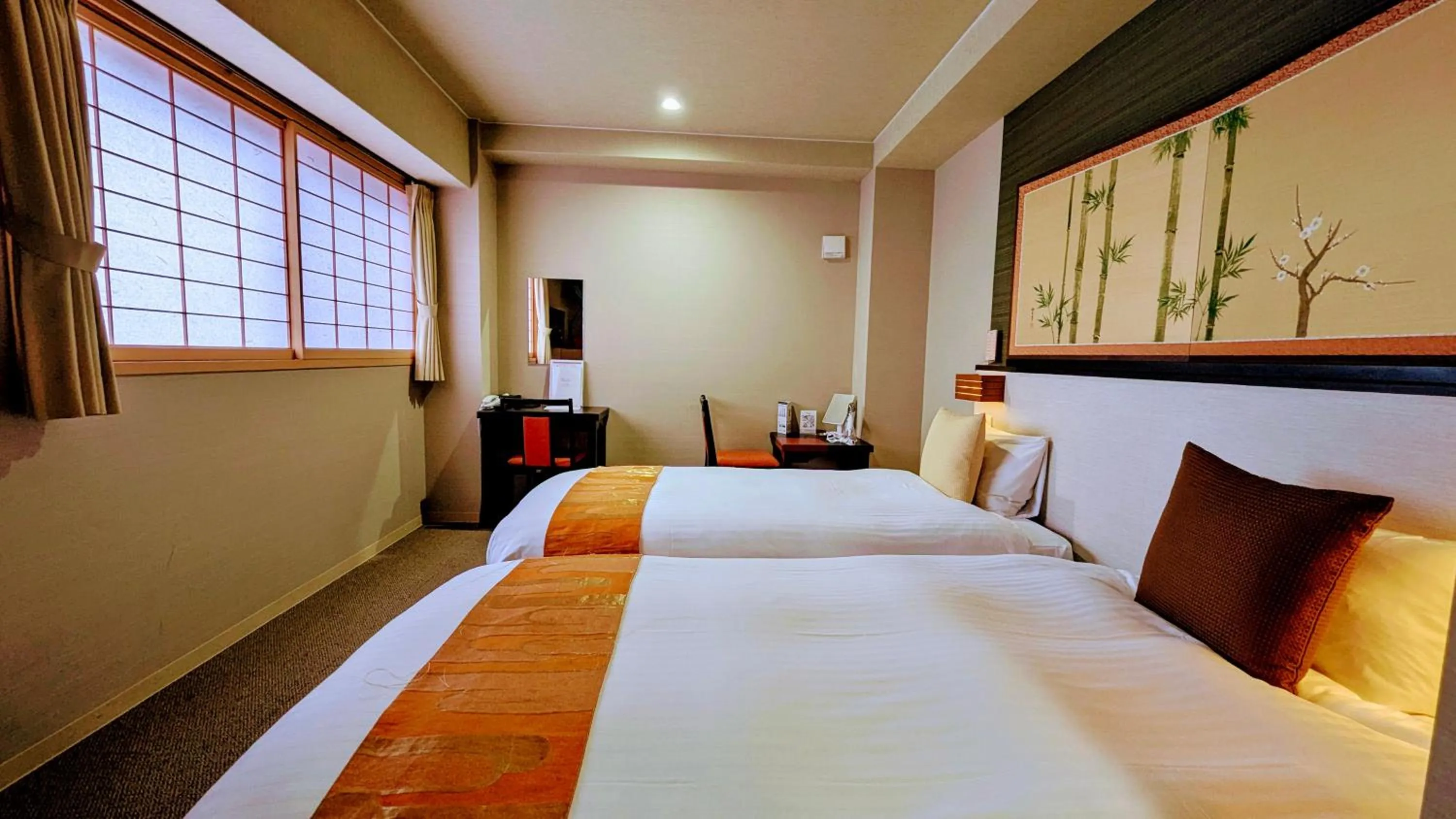 Bed in Kyoto Inn Gion