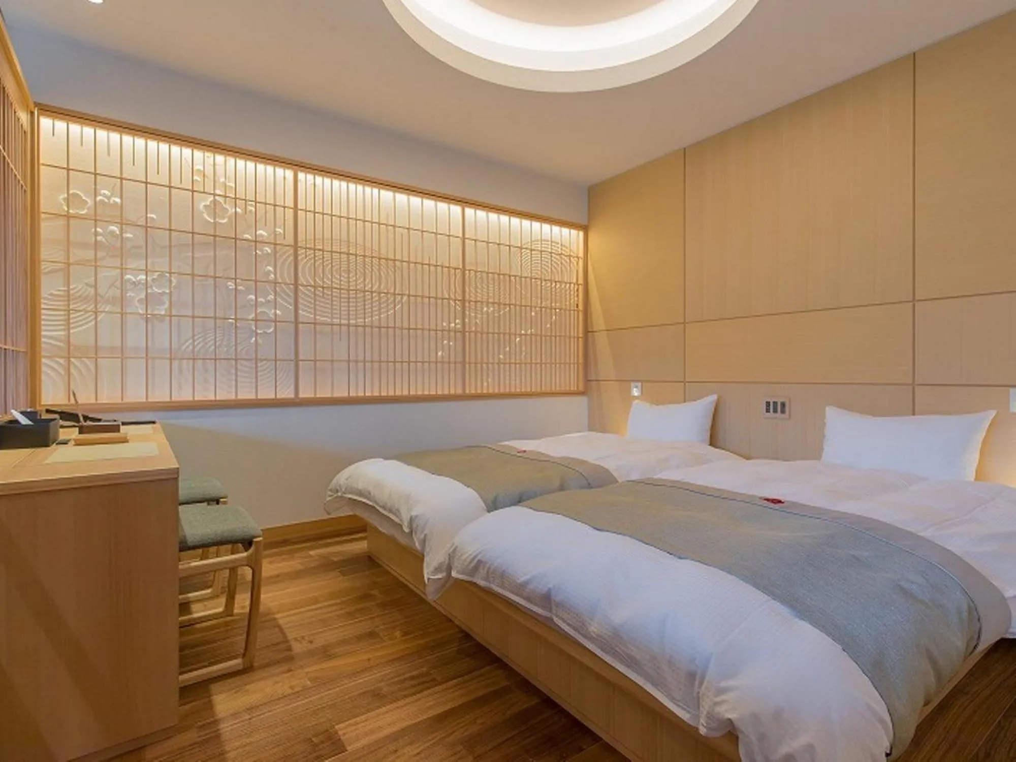 Bed in Okuhita Onsen Umehibiki