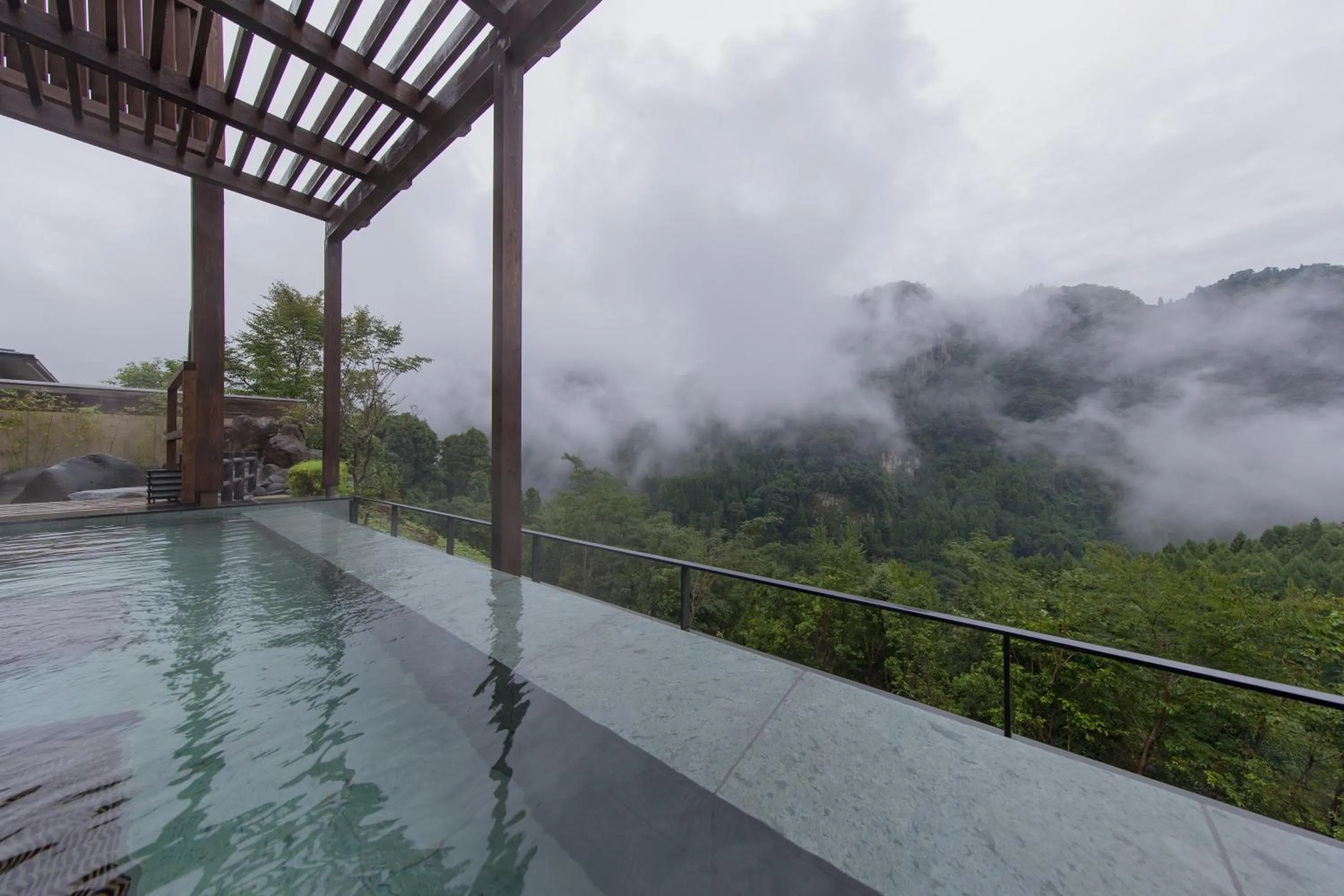 Hot Spring Bath in Okuhita Onsen Umehibiki