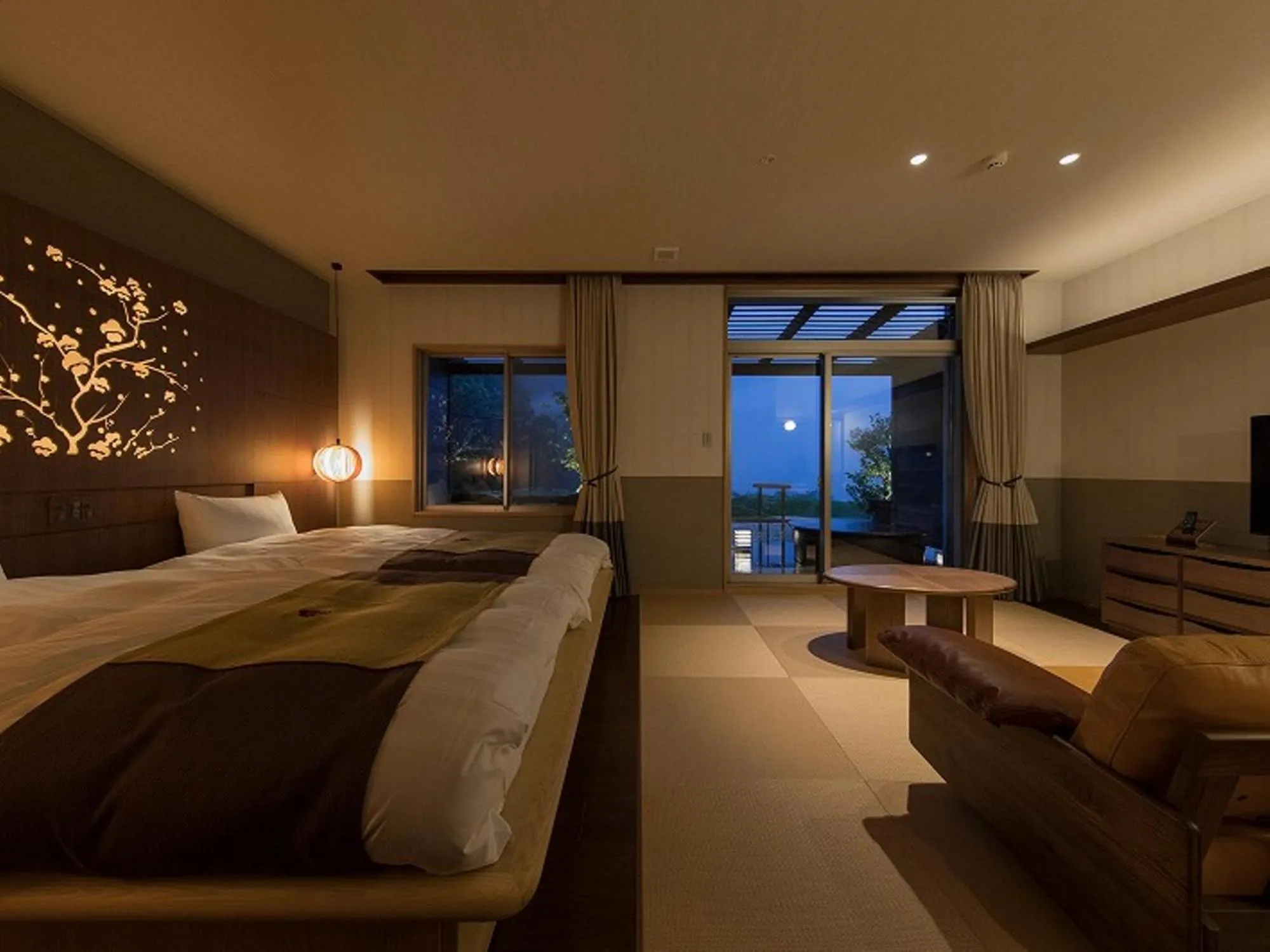 Bed in Okuhita Onsen Umehibiki