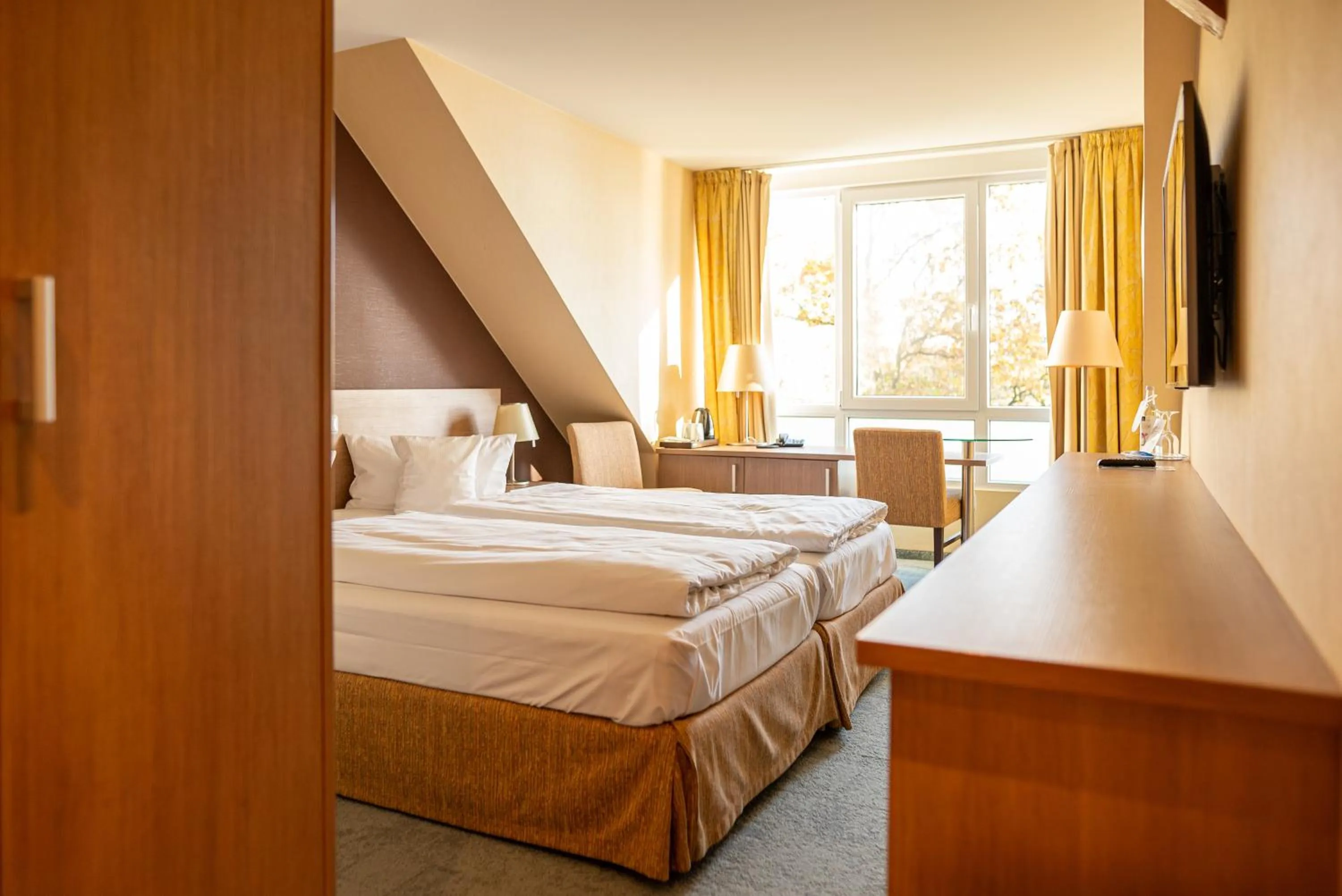 Bed in Hotel Seeblick