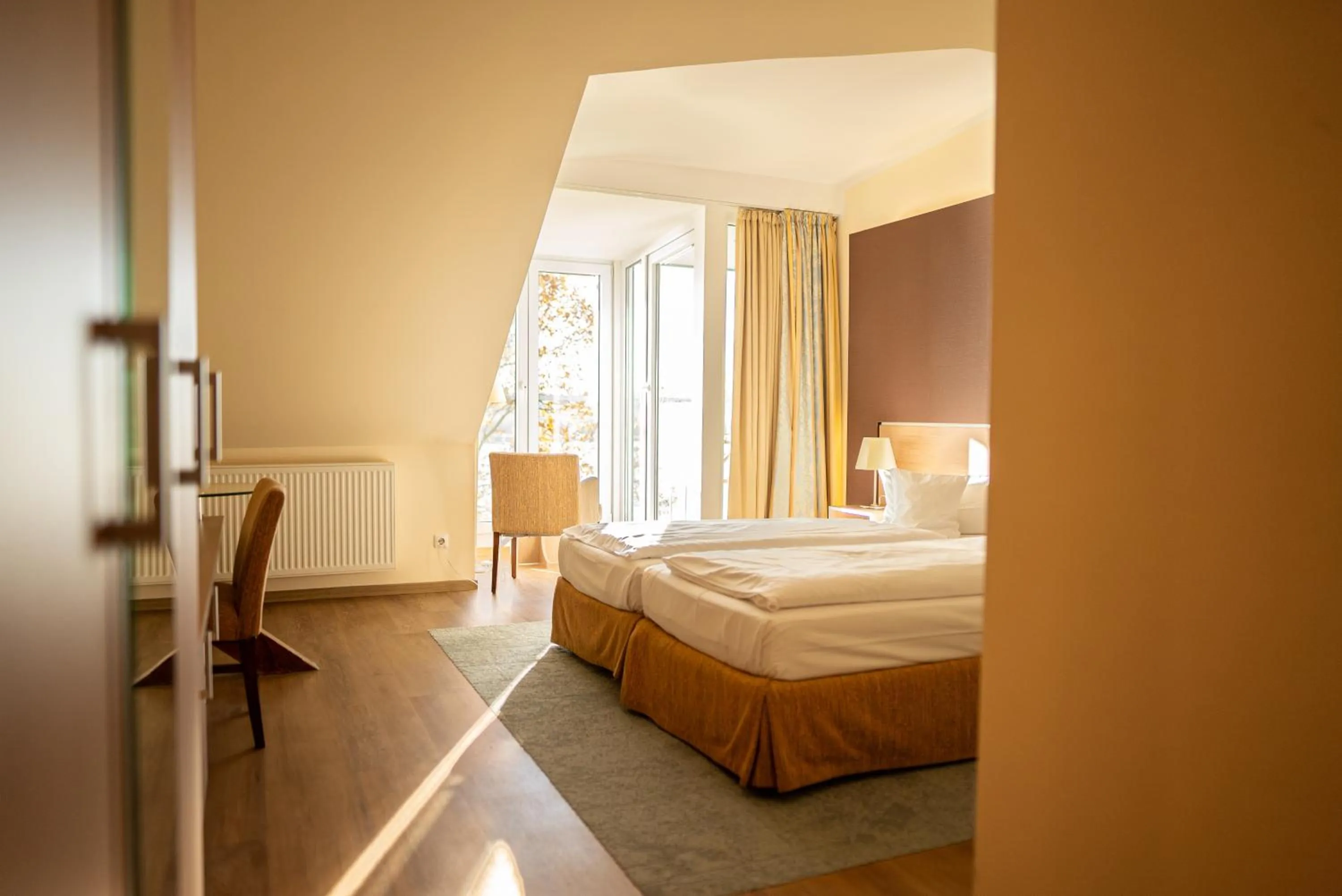 Bed in Hotel Seeblick