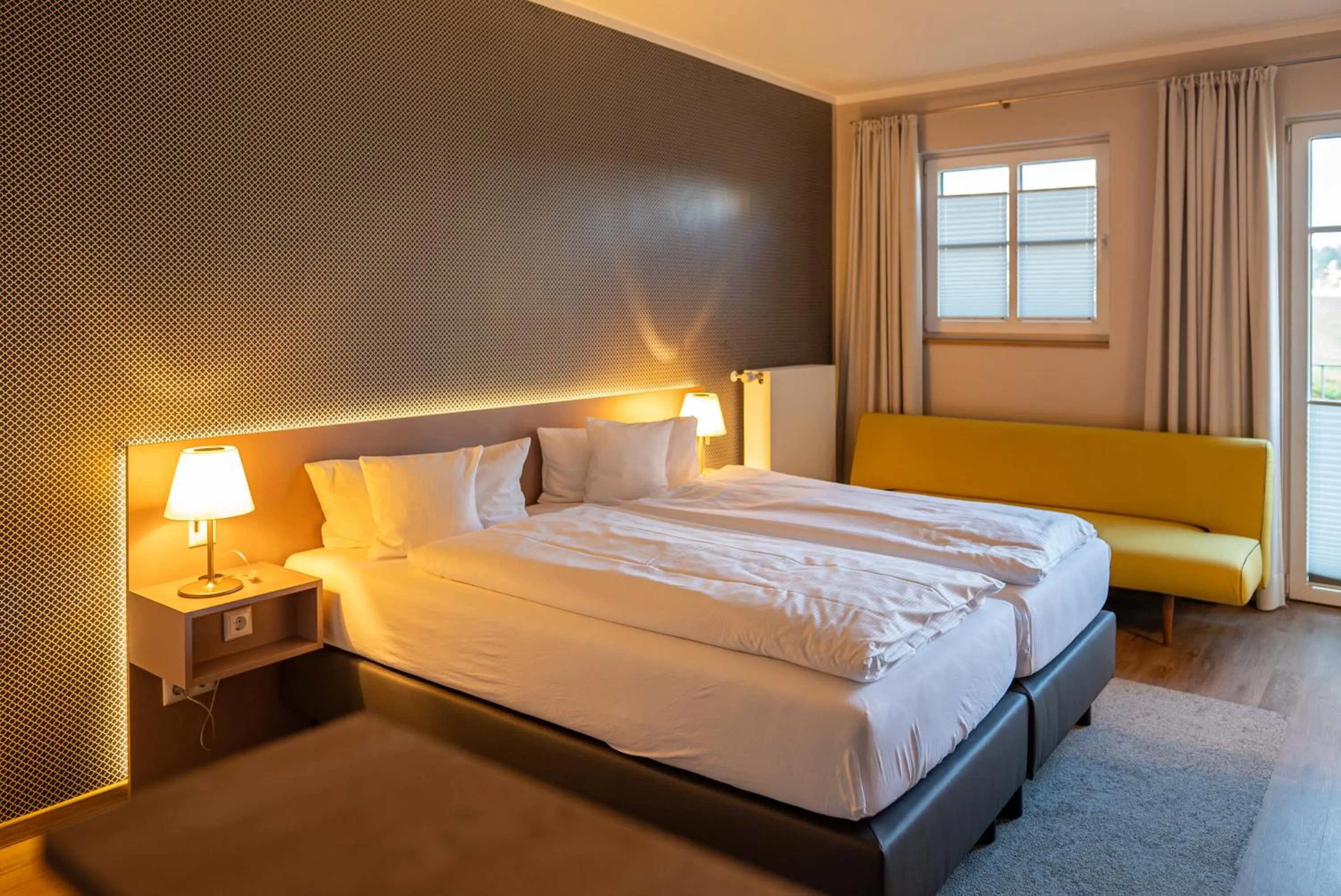 Bed in Hotel Seeblick