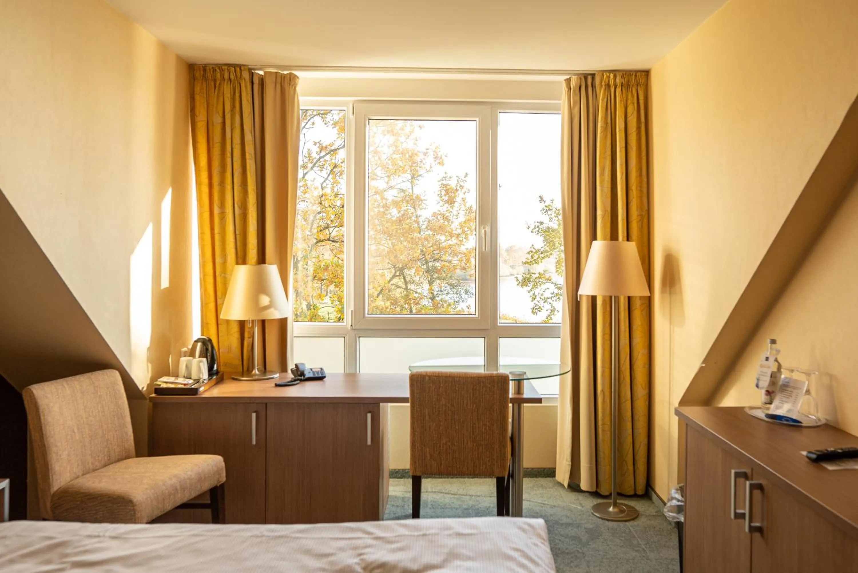 Bed in Hotel Seeblick