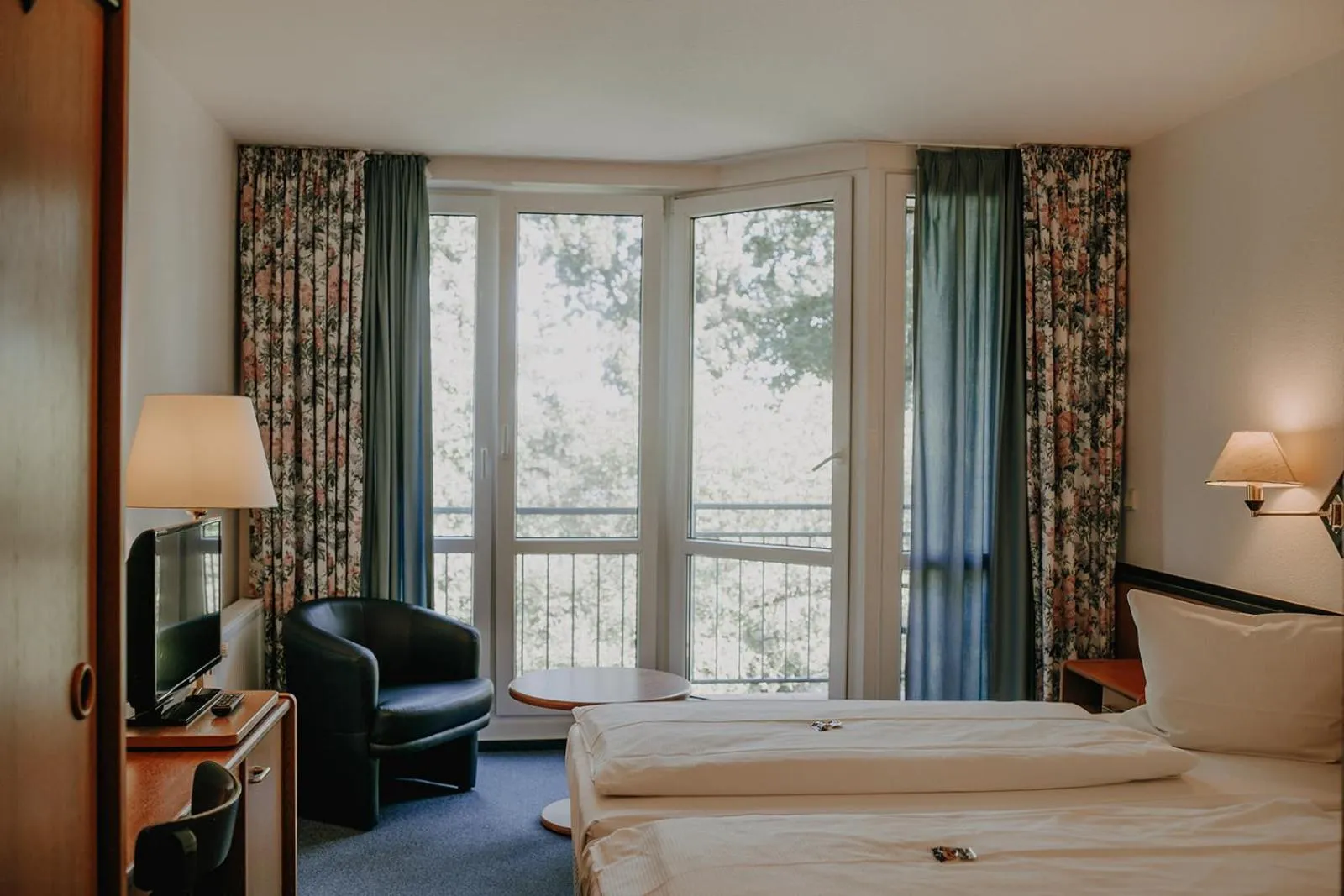 Bed in Hotel Seeblick