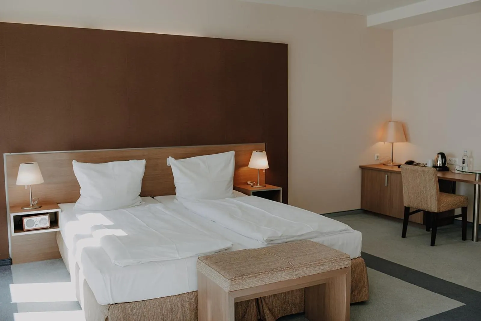 Bed in Hotel Seeblick