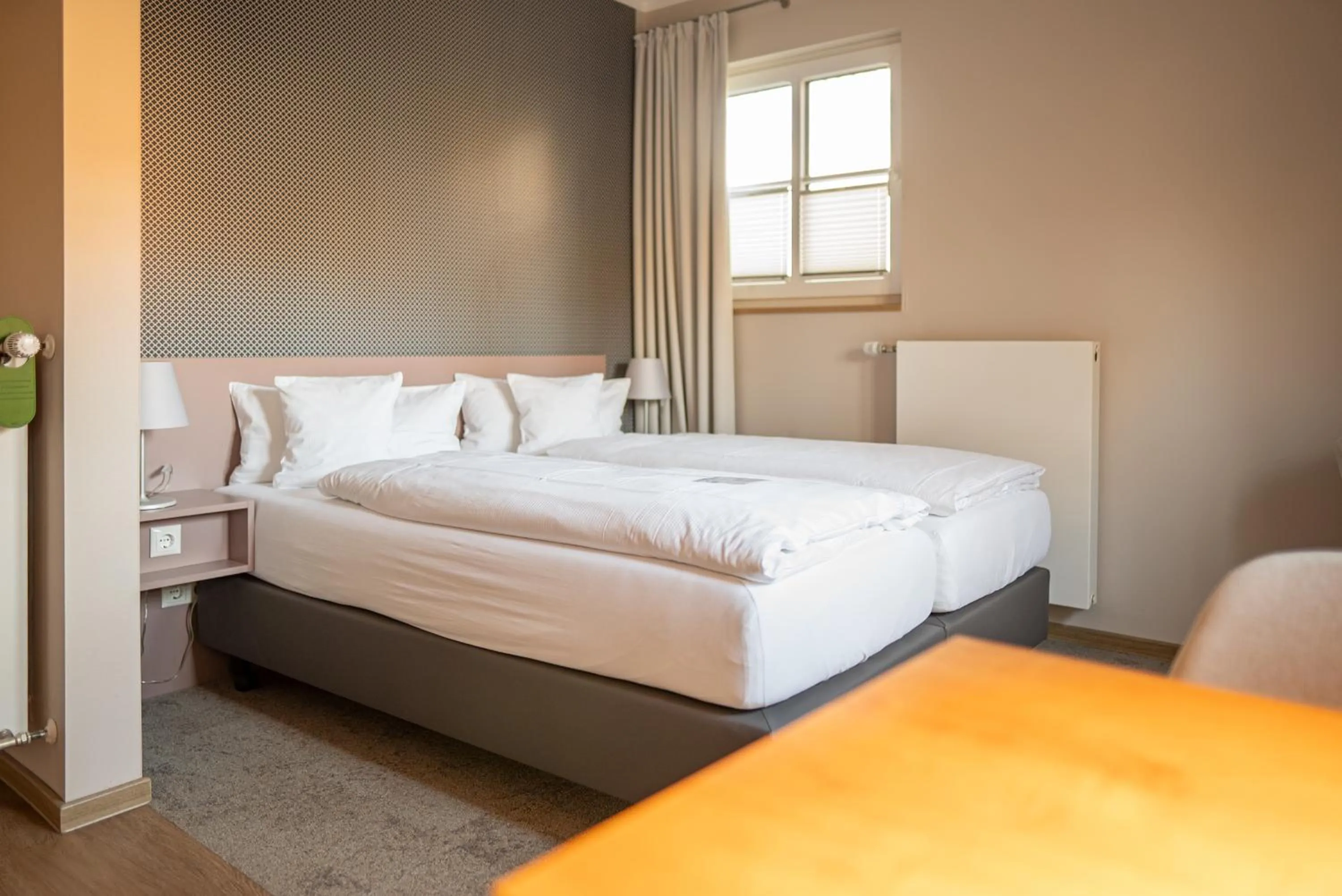 Bed in Hotel Seeblick