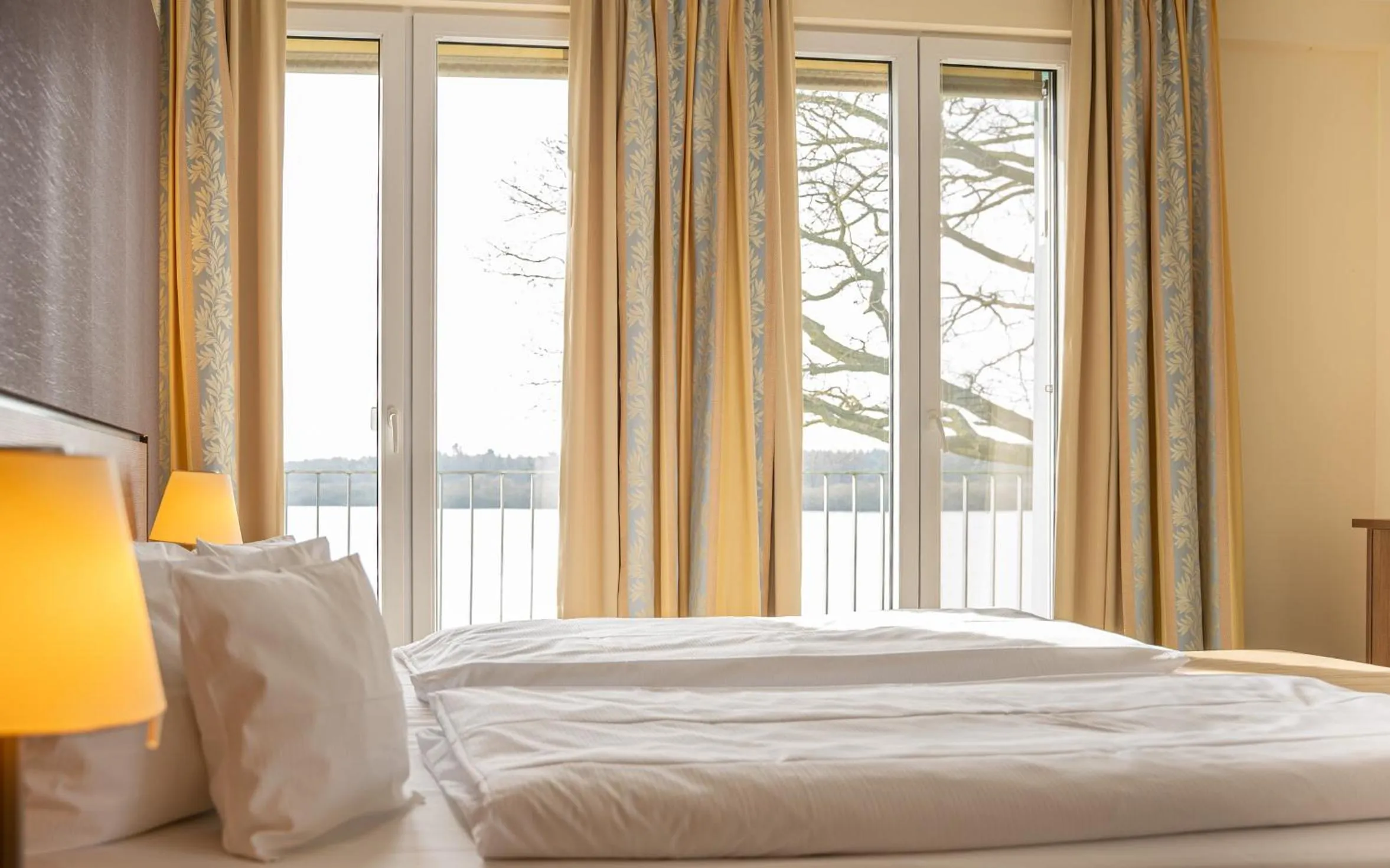 Bed in Hotel Seeblick