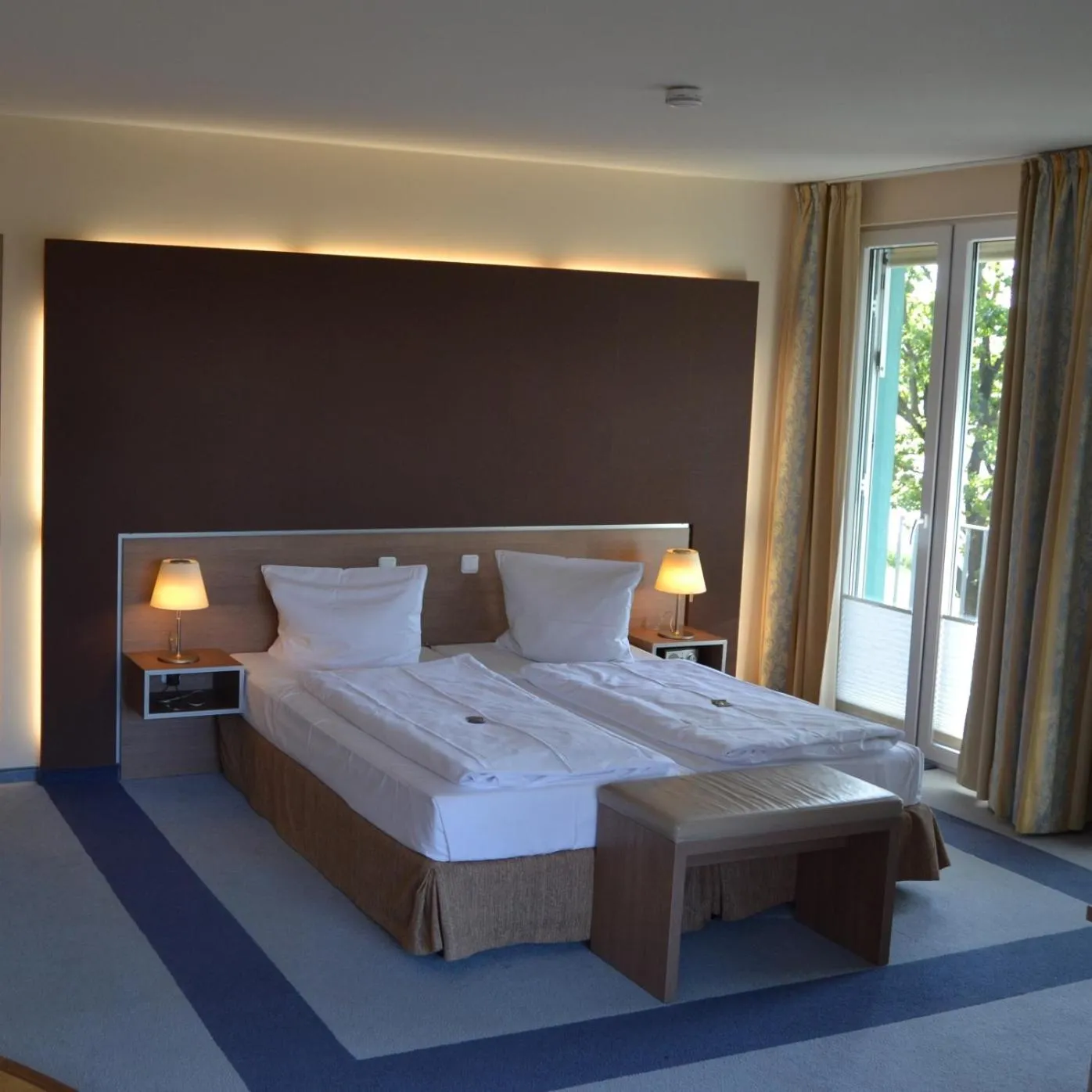Bed in Hotel Seeblick