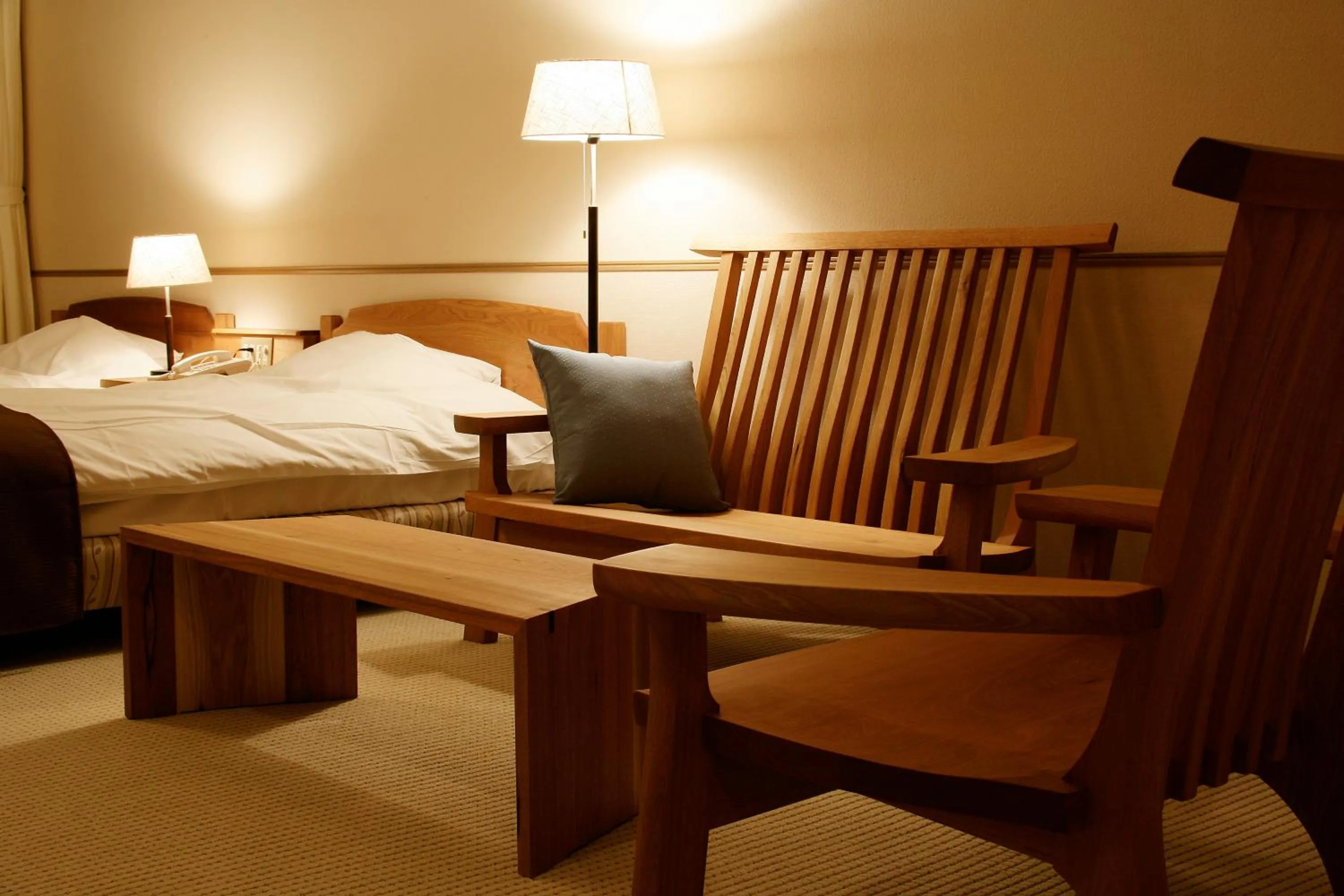 Living room, Bed in Nakao Kogen Hotel Kazaguruma