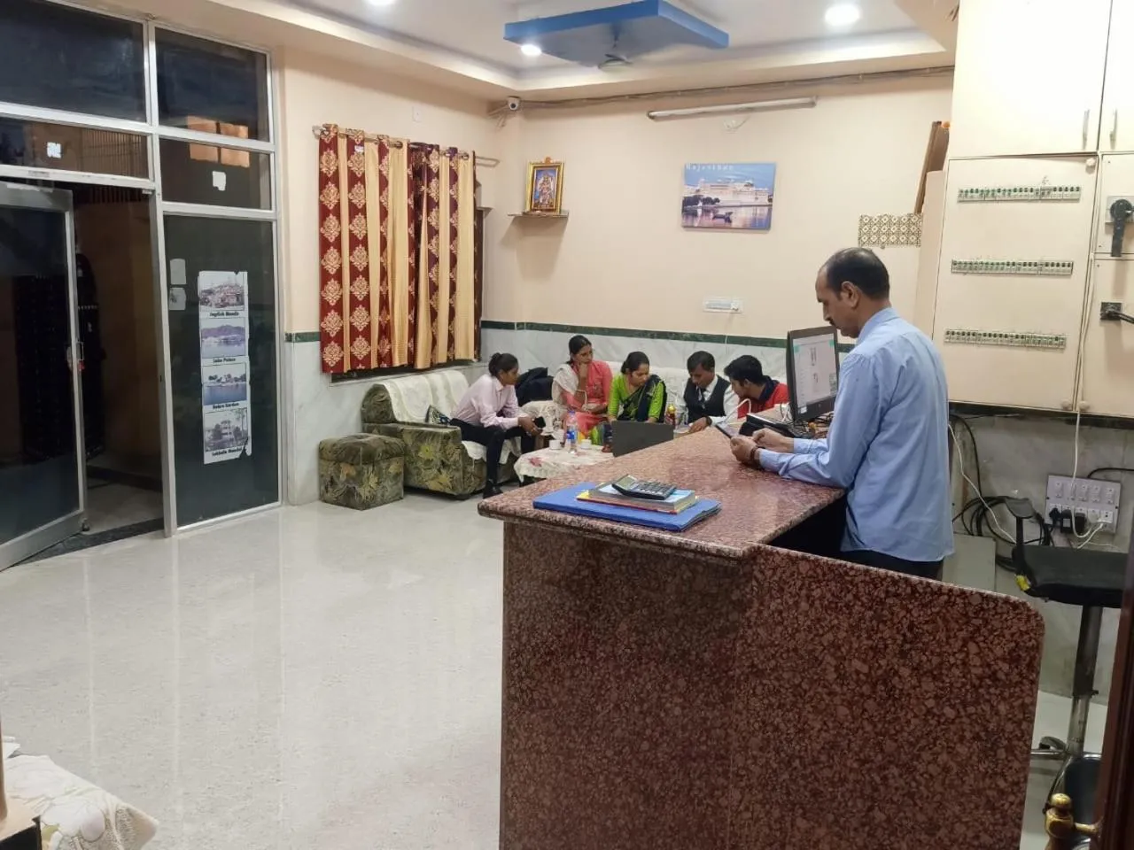 Lobby or reception in Laxmi Mahal