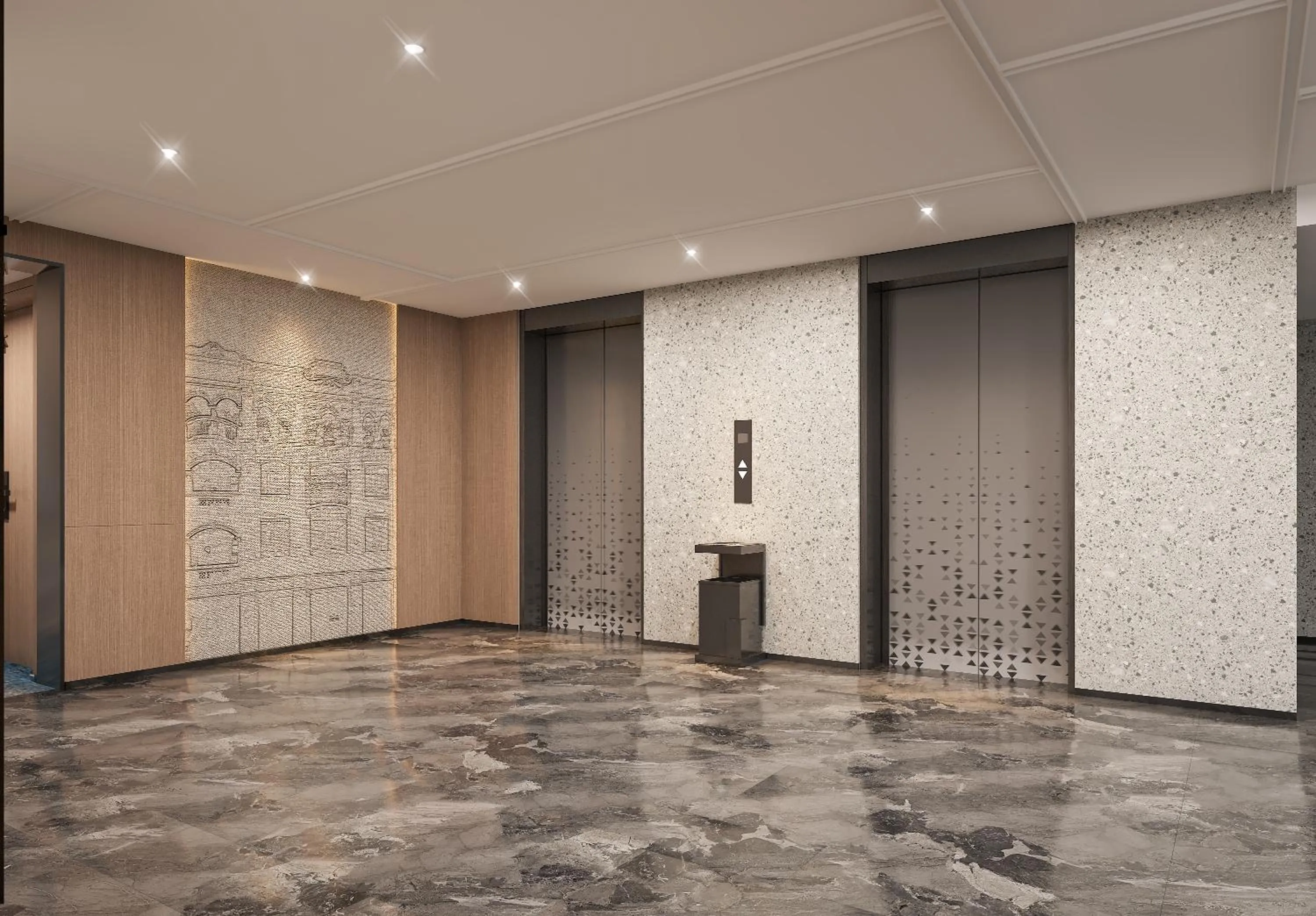 elevator in Five Rams City Hotel