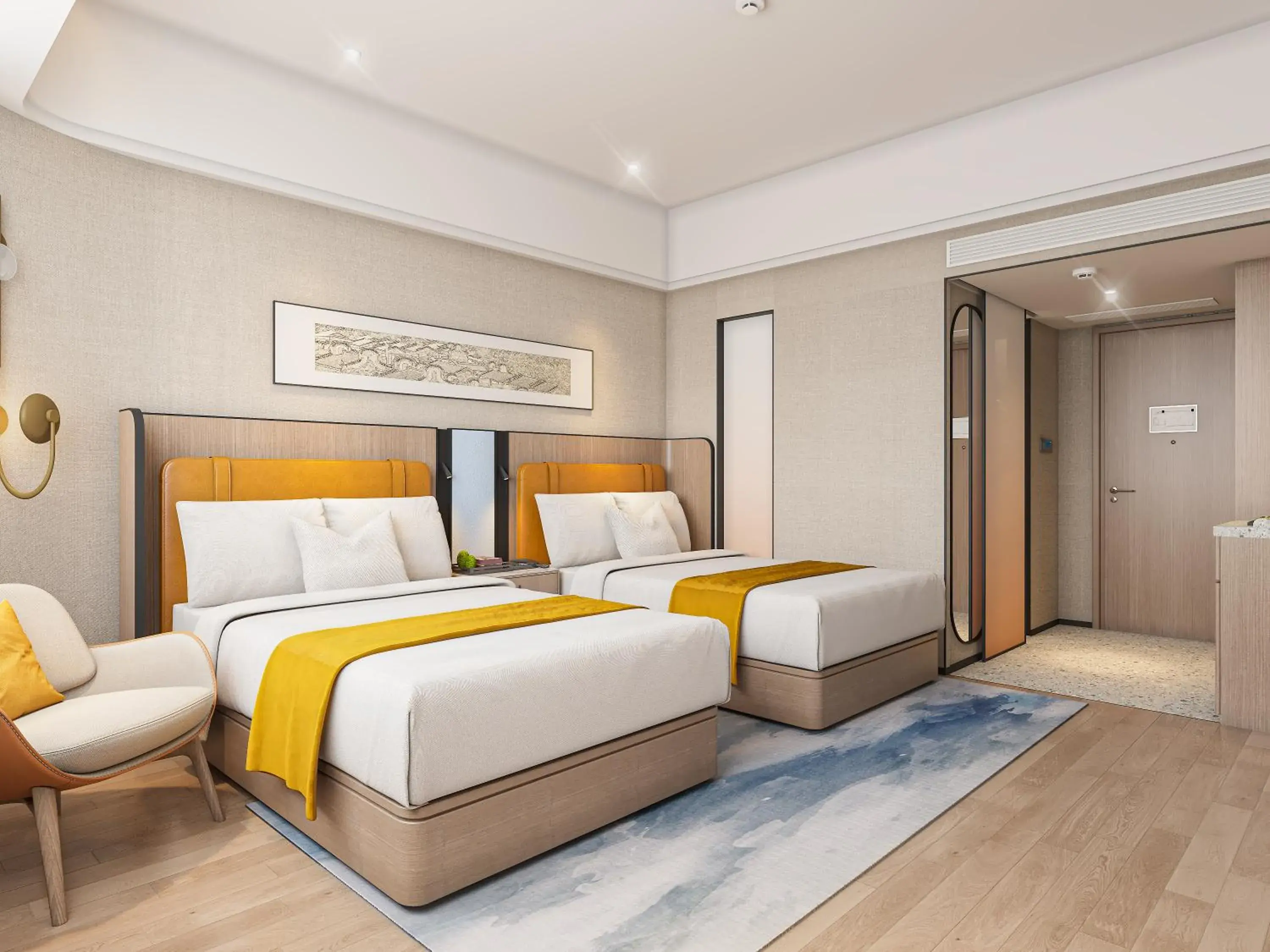 Bed in Five Rams City Hotel Bed in Five Rams City Hotel