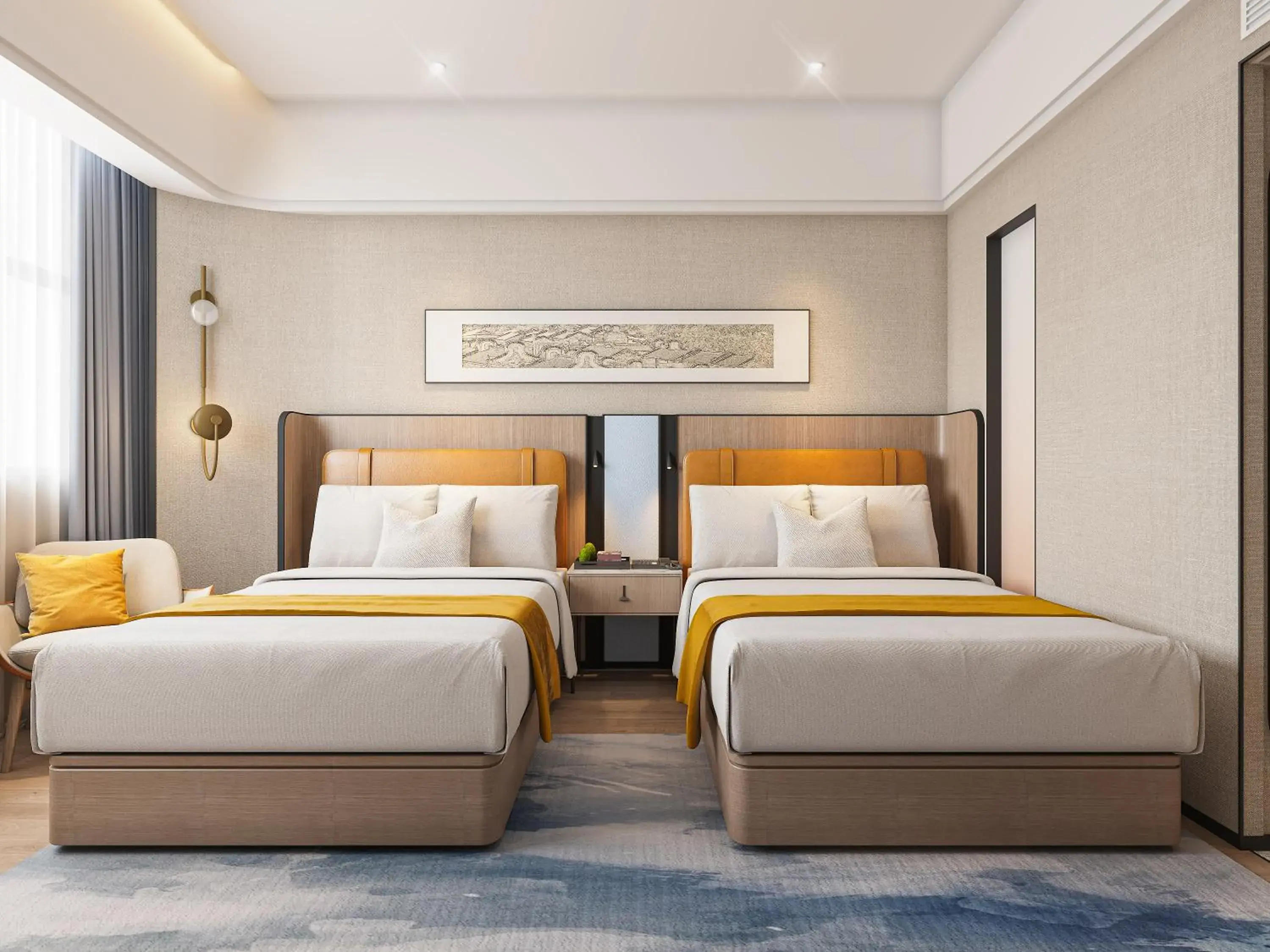 Bed in Five Rams City Hotel Bed in Five Rams City Hotel