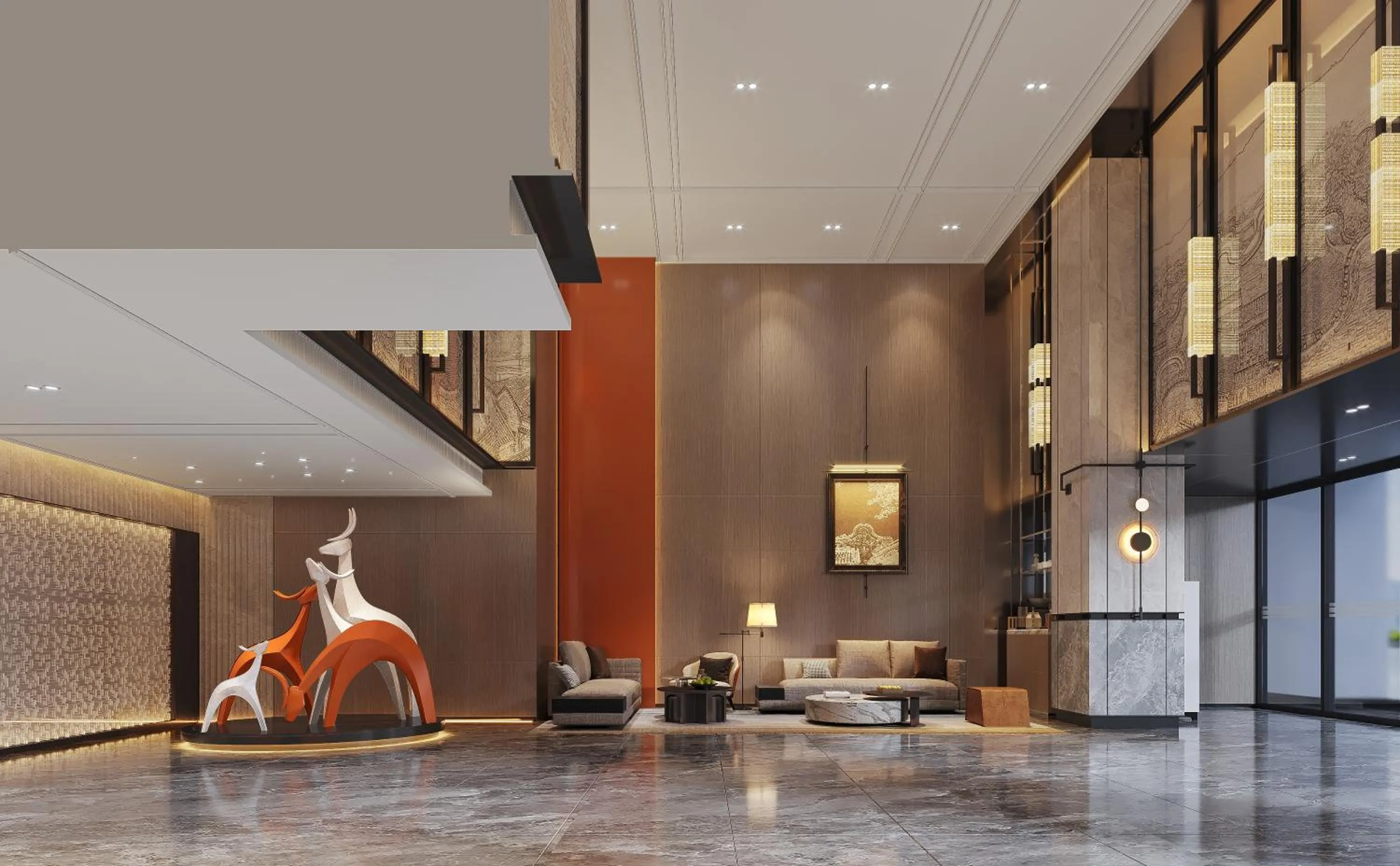 Lobby or reception in Five Rams City Hotel