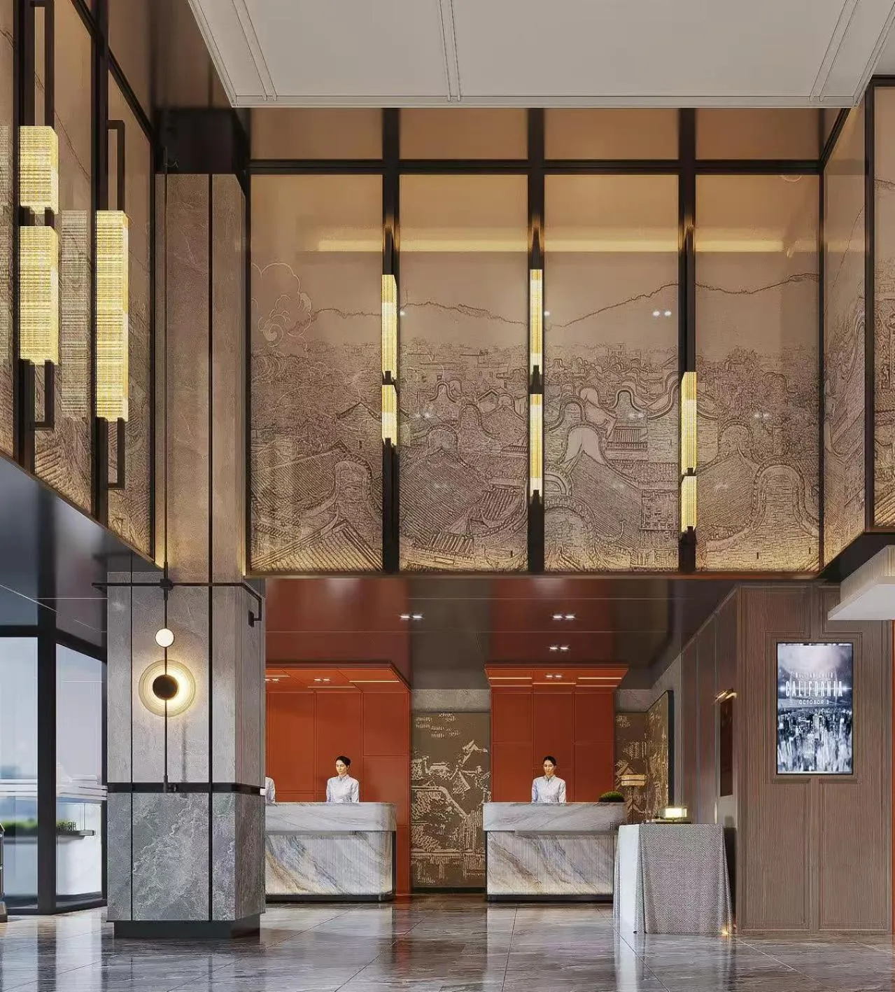 Lobby or reception in Five Rams City Hotel