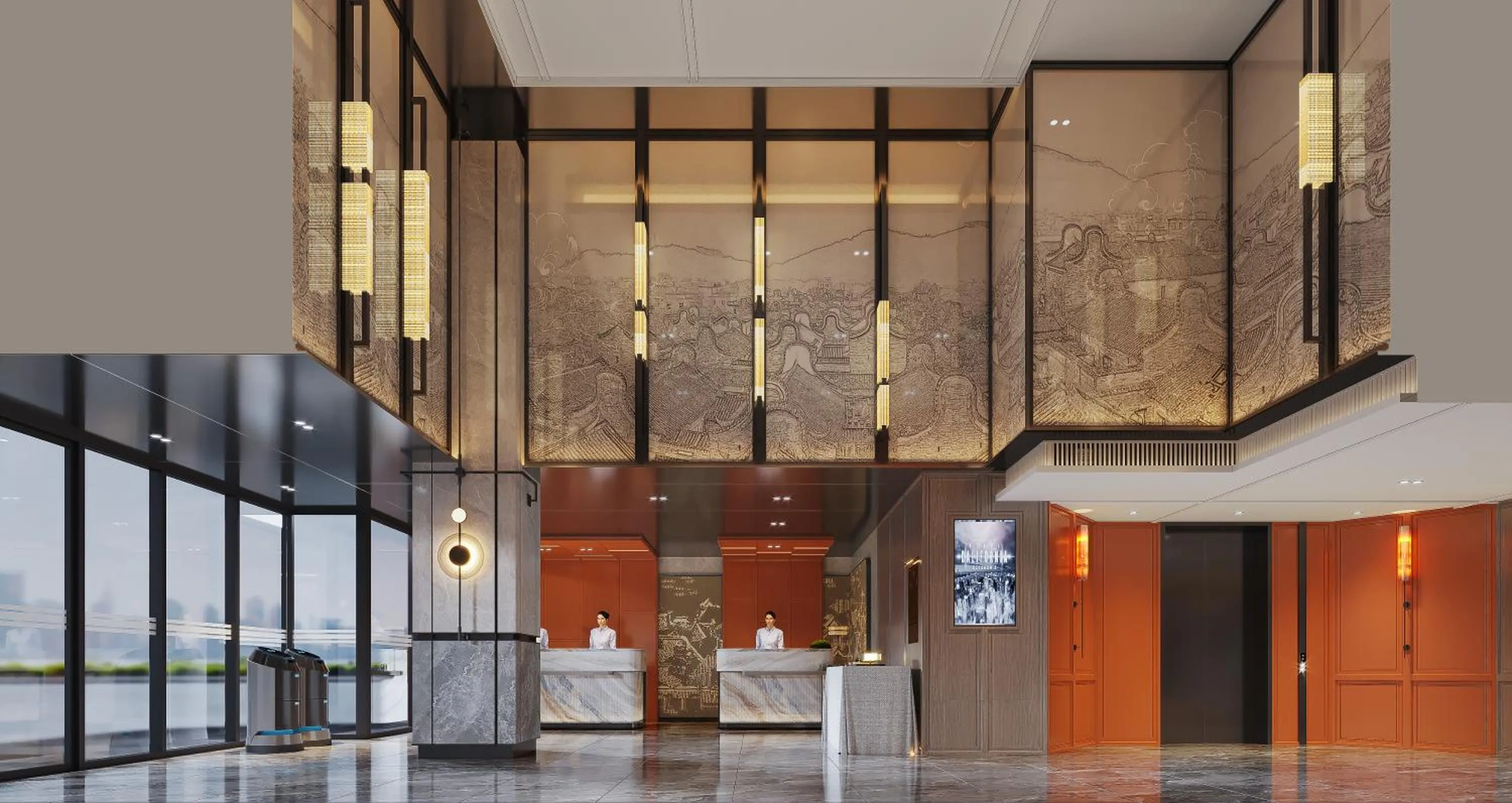 Lobby or reception in Five Rams City Hotel