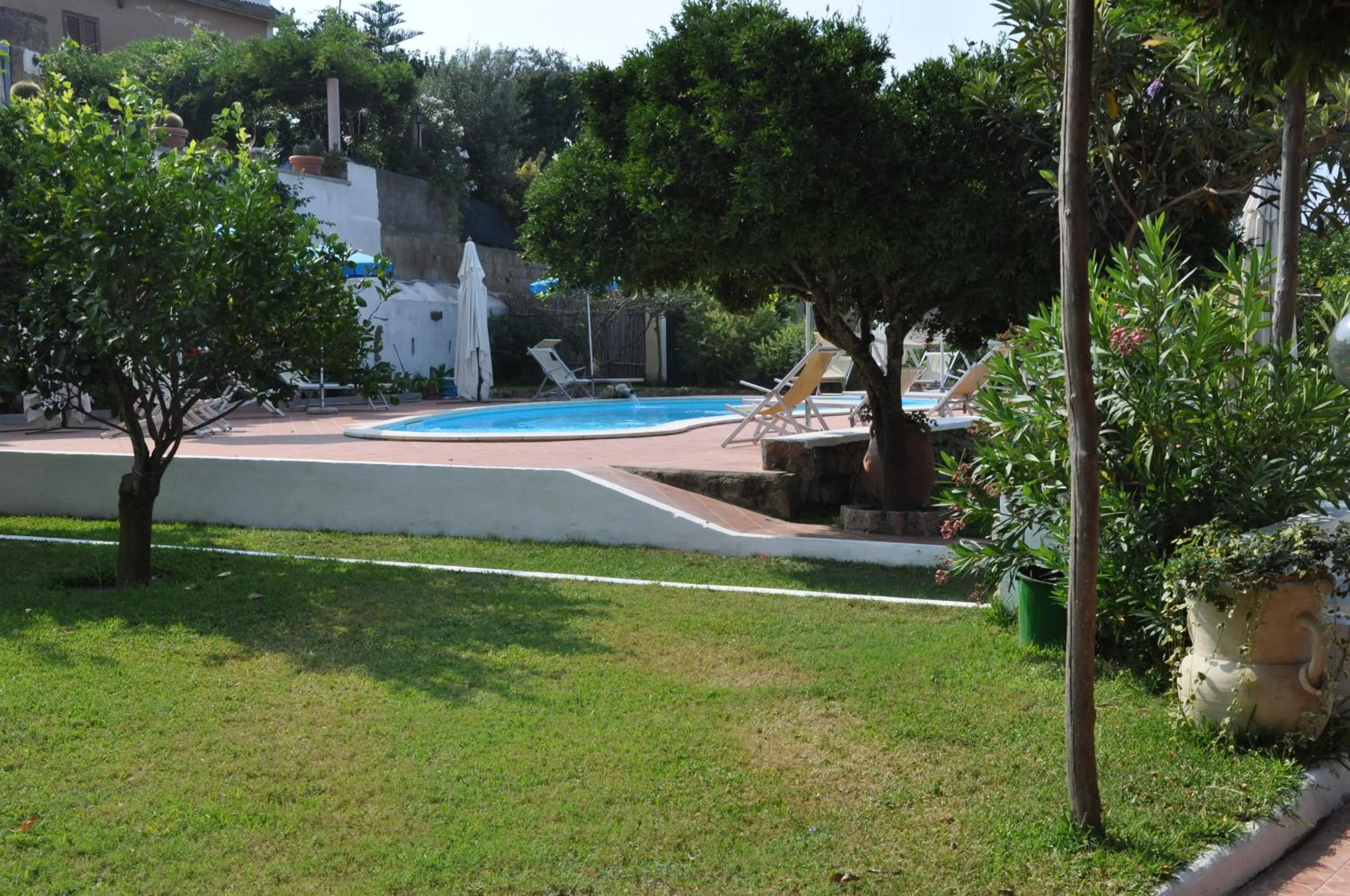 Pool view in Hotel Savoia