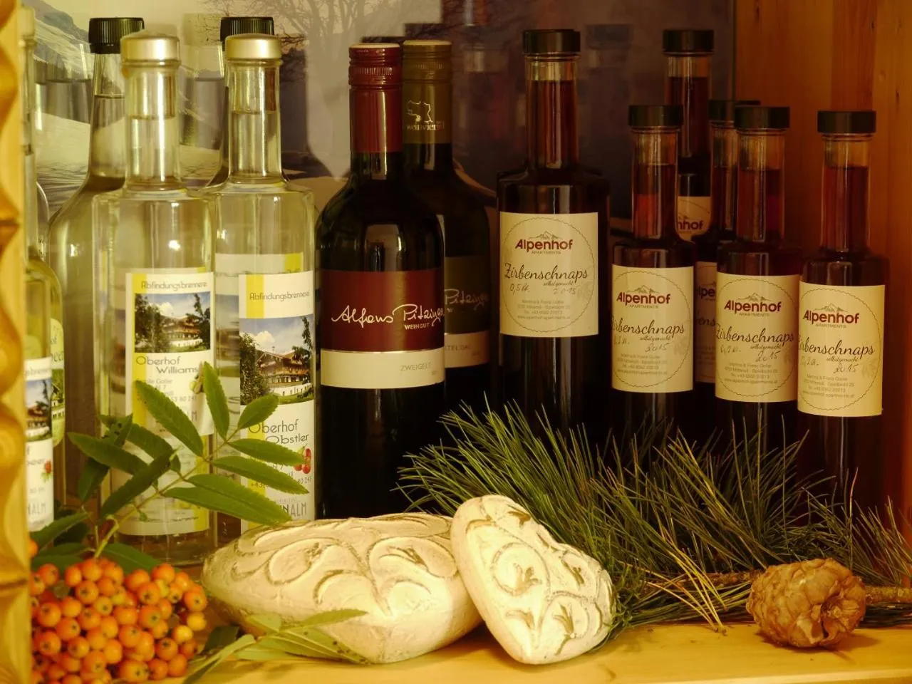 Alcoholic drinks in Alpenhof Apartments