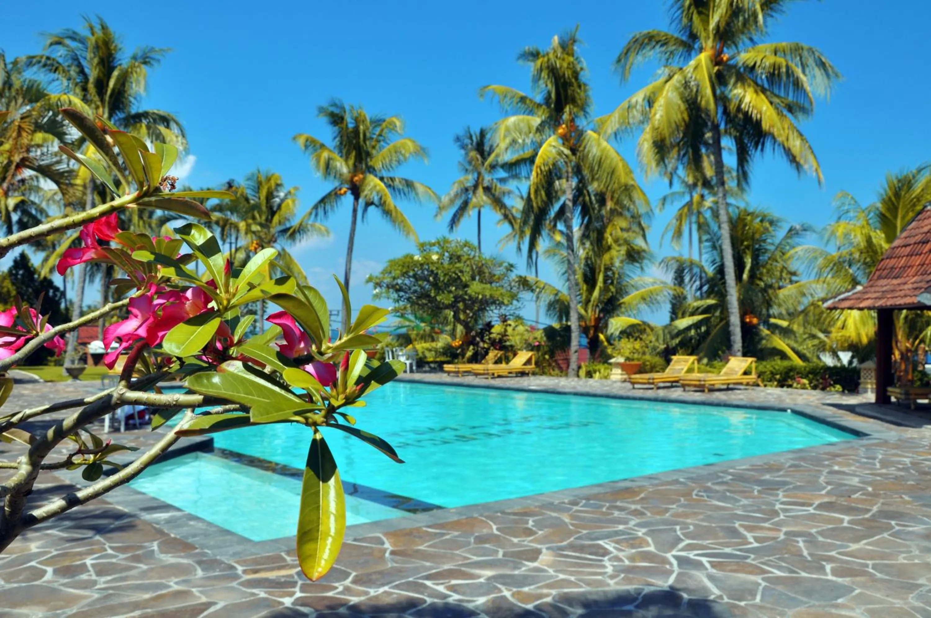 Swimming pool in Puri Bunga Beach Cottages