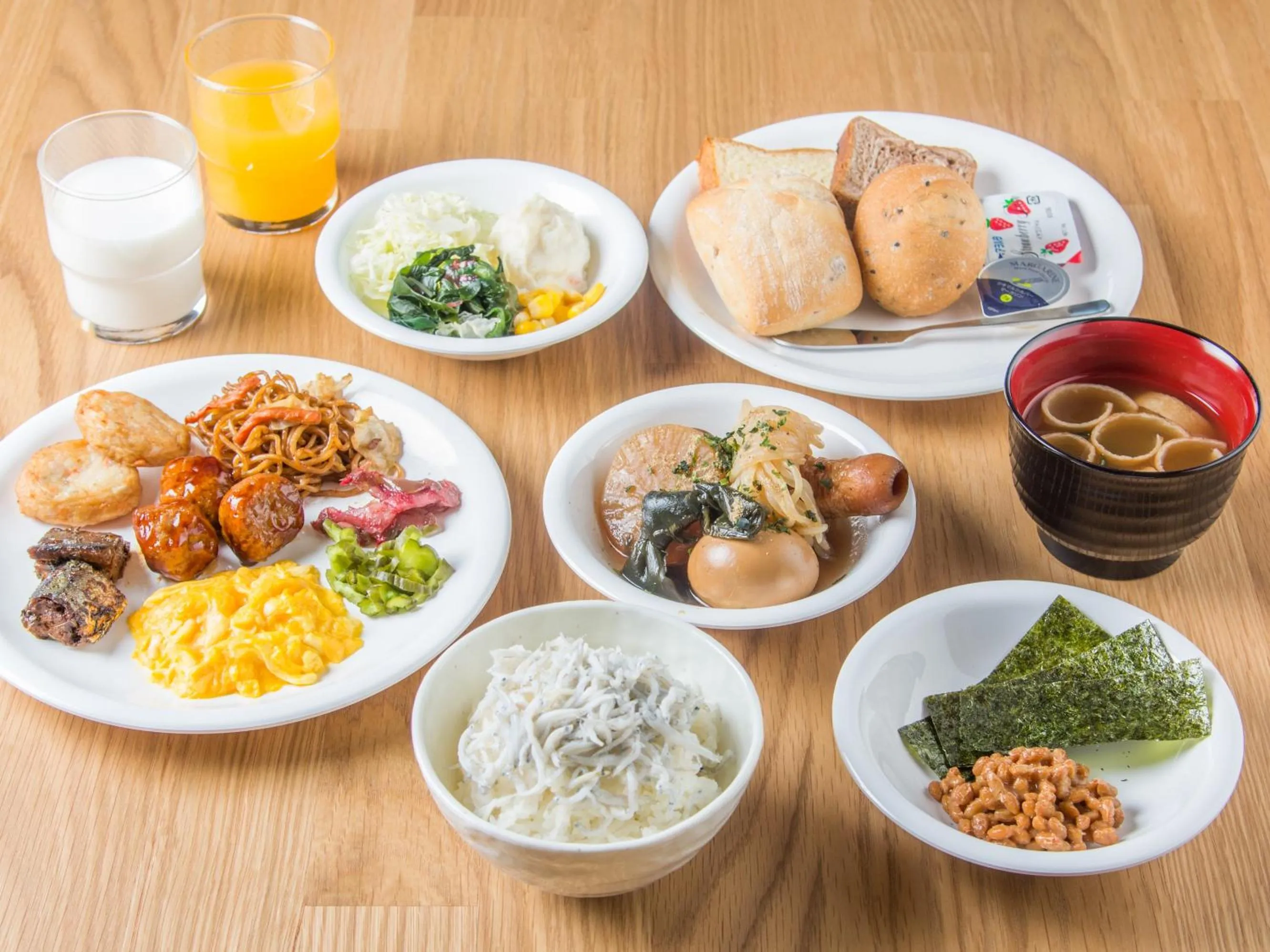 Buffet breakfast in HATAGO INN Shizuoka Yoshida IC