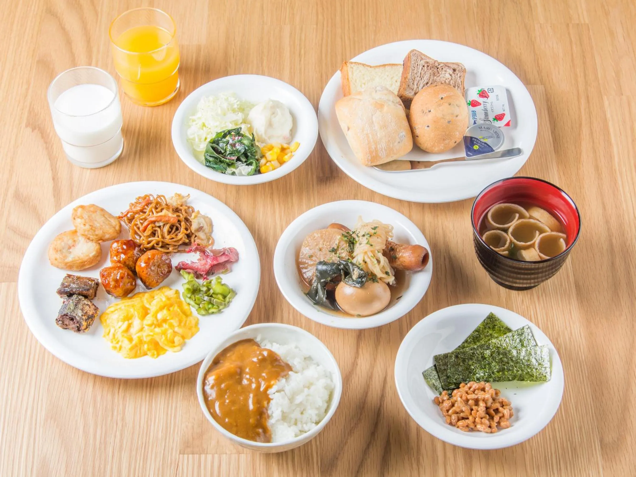 Buffet breakfast in HATAGO INN Shizuoka Yoshida IC