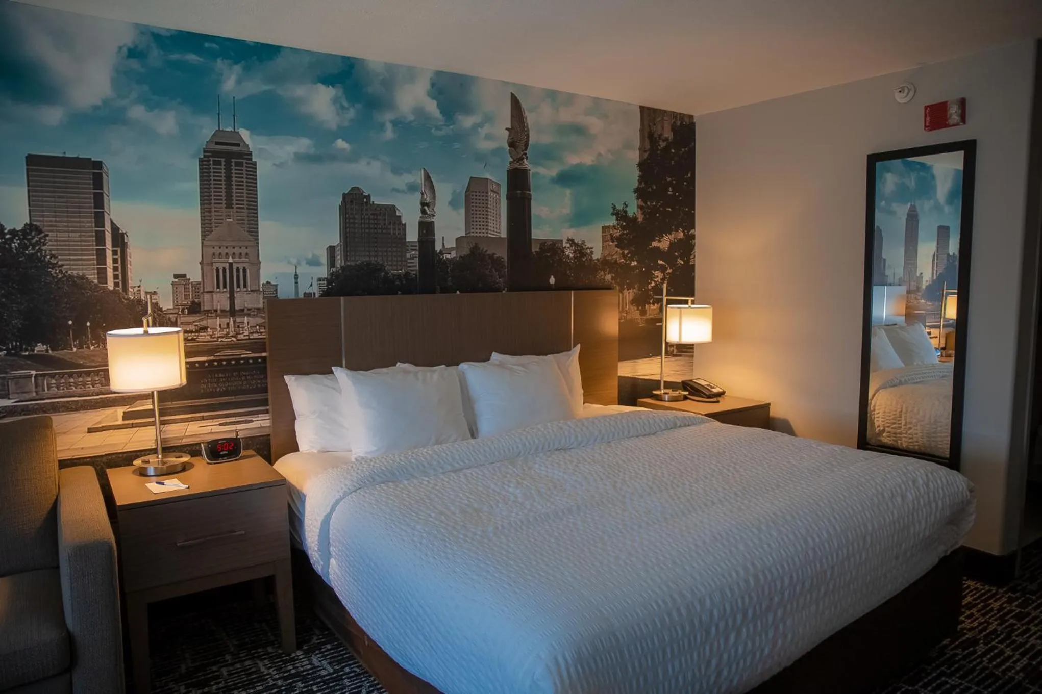 Bed in Clarion Pointe Indianapolis Airport