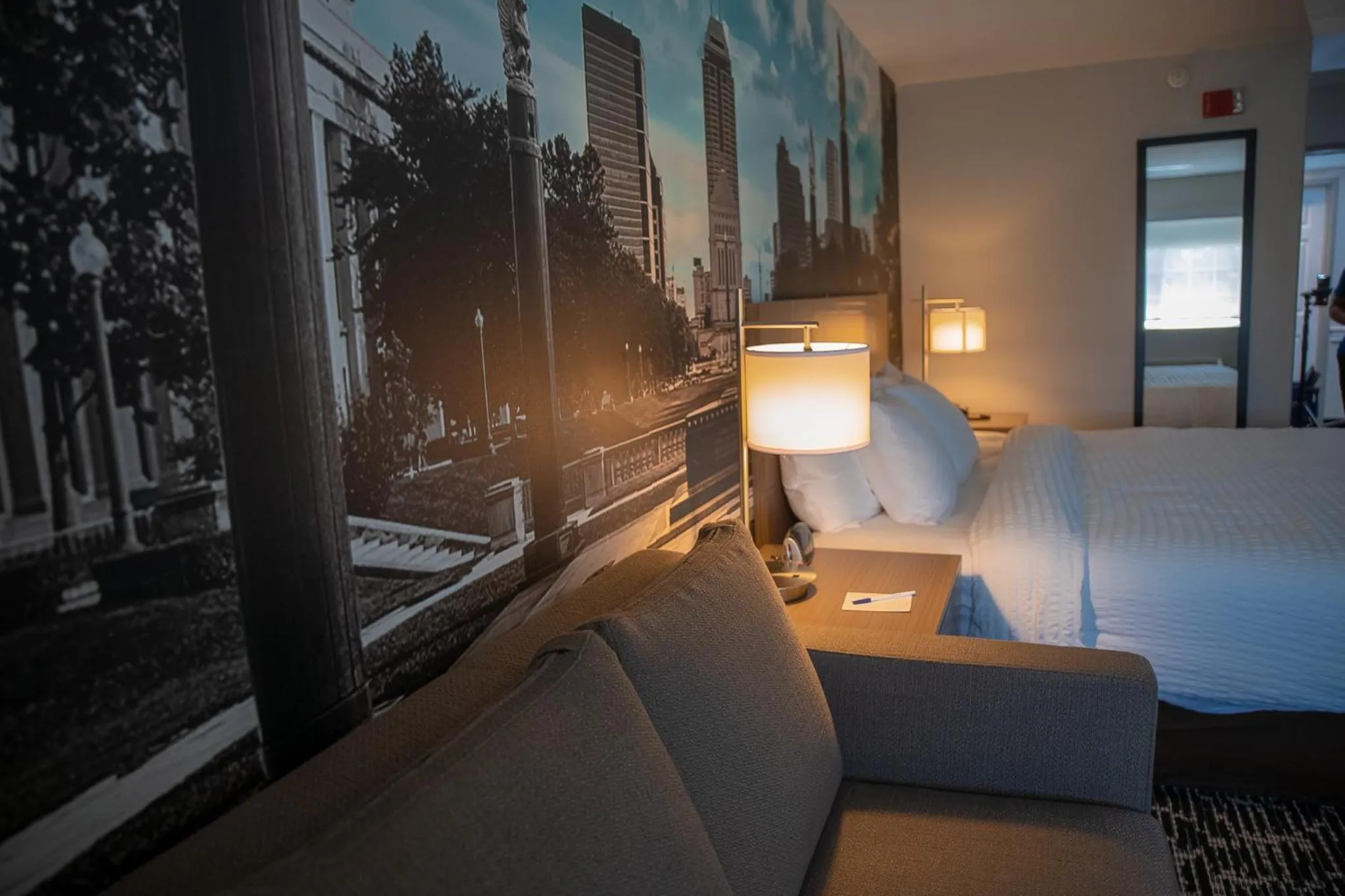 Bed in Clarion Pointe Indianapolis Airport