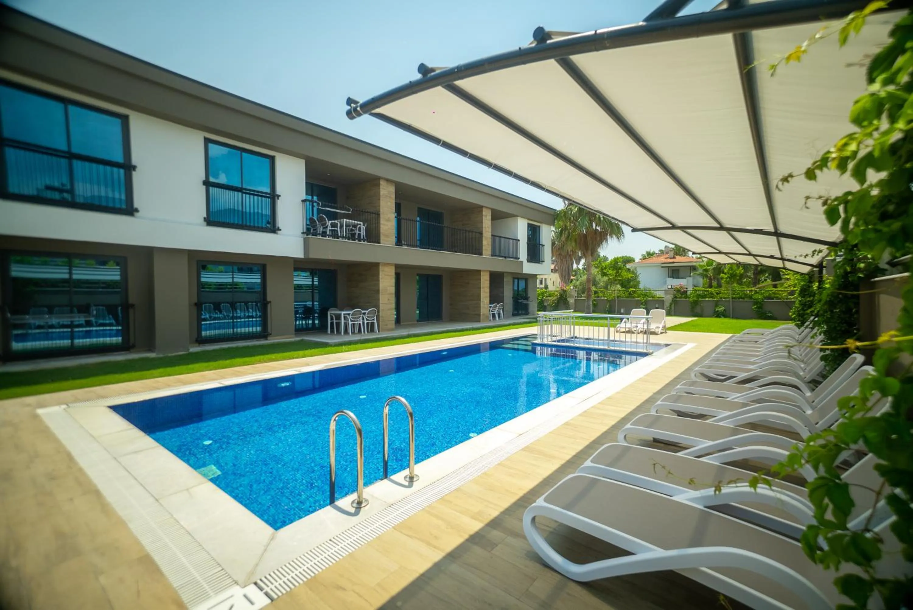 Pool view in Sweet Home Kemer Apartments