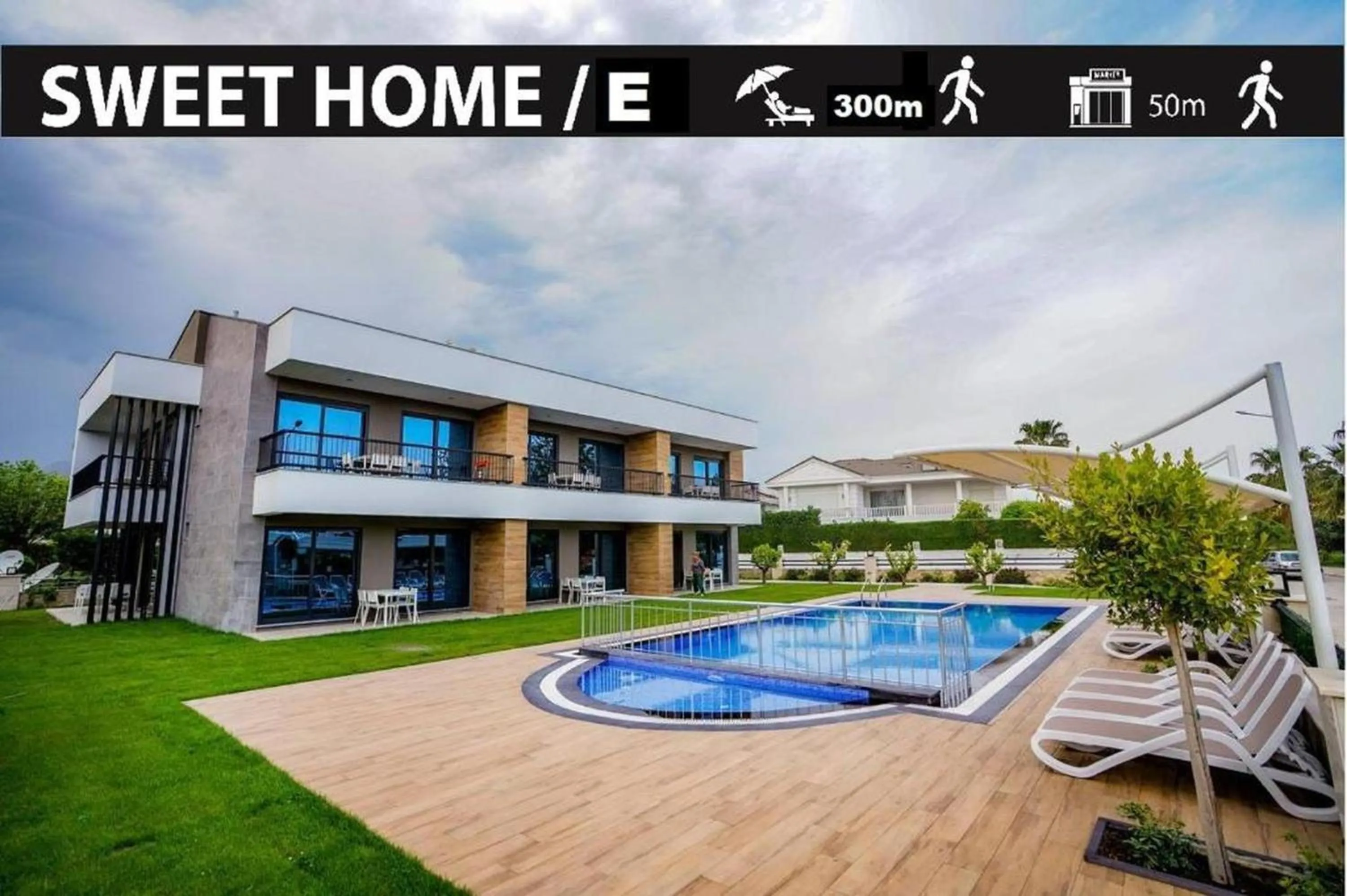 Text overlay in Sweet Home Kemer Apartments