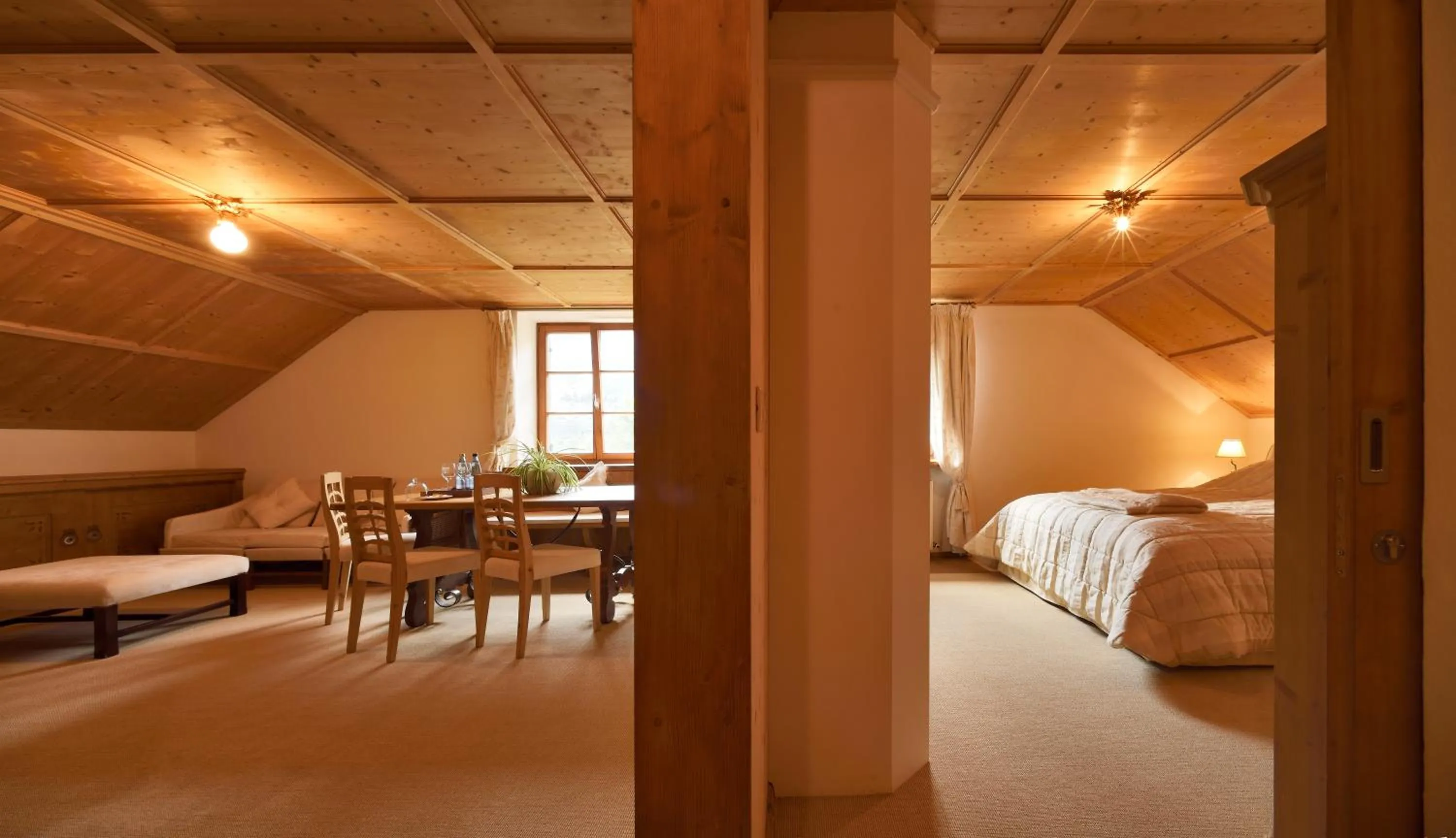 Living room, Bed in Schlosswirt Forst