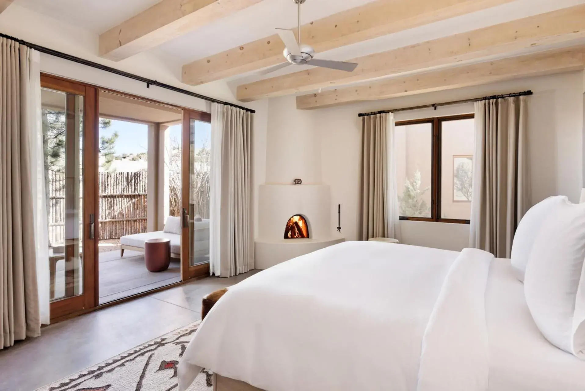 Patio, Bed in Four Seasons Resort Rancho Encantado Santa Fe Patio, Bed in Four Seasons Resort Rancho Encantado Santa Fe