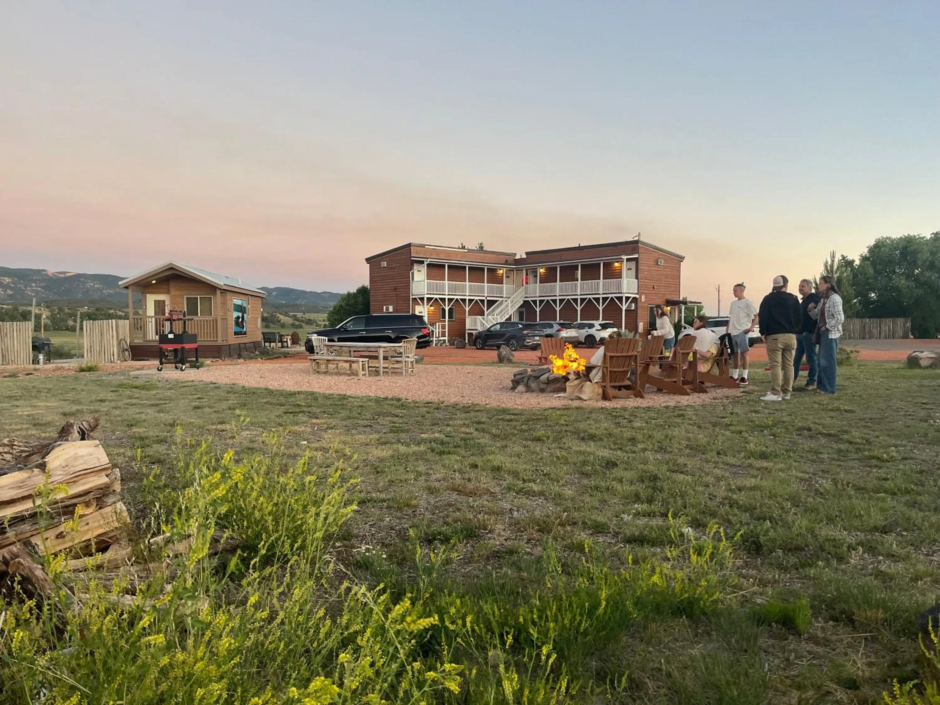 fireplace in The Riverside Ranch Motel and RV Park Southern Utah