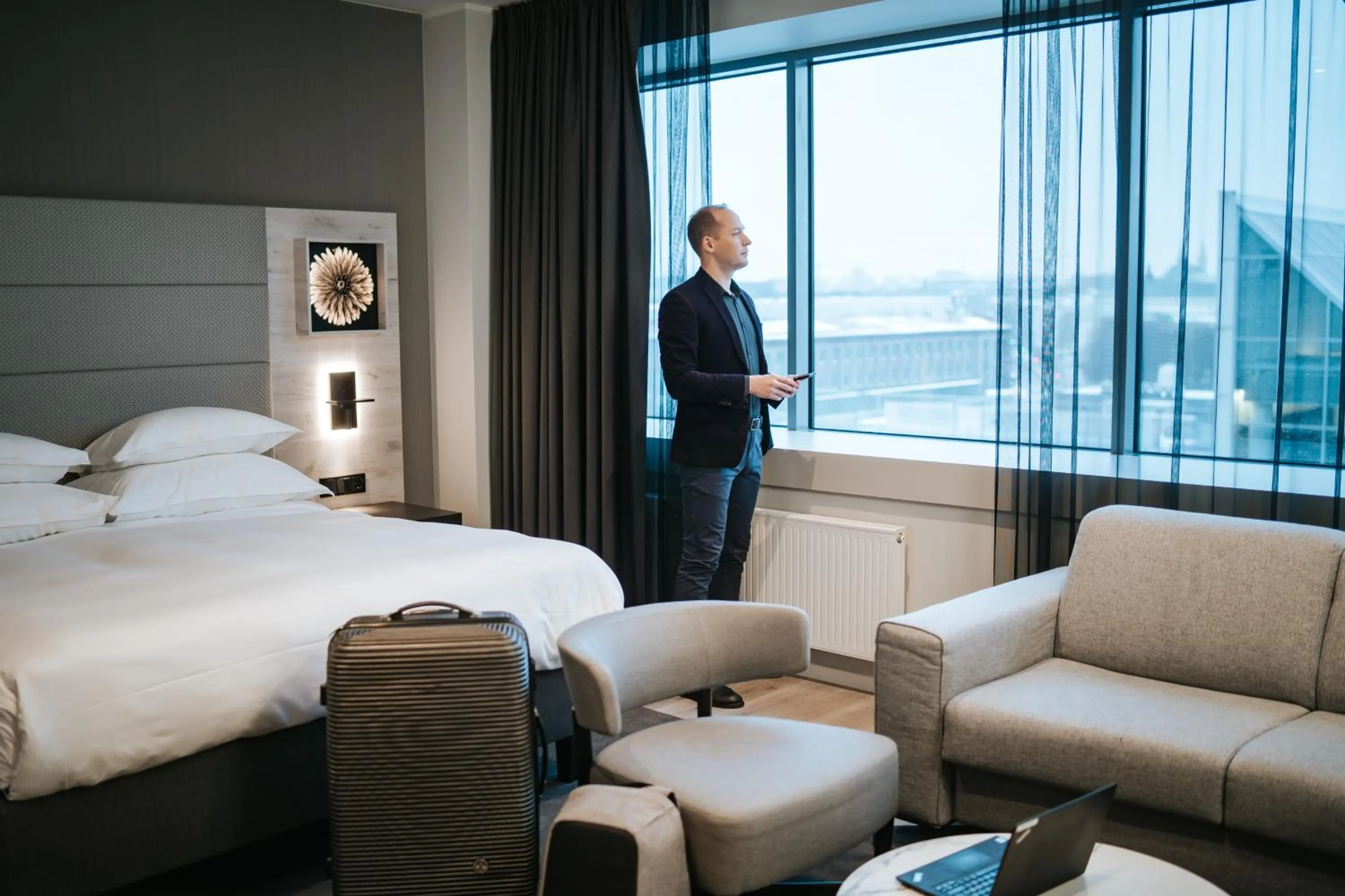 People, Bed in Tallink City Hotel