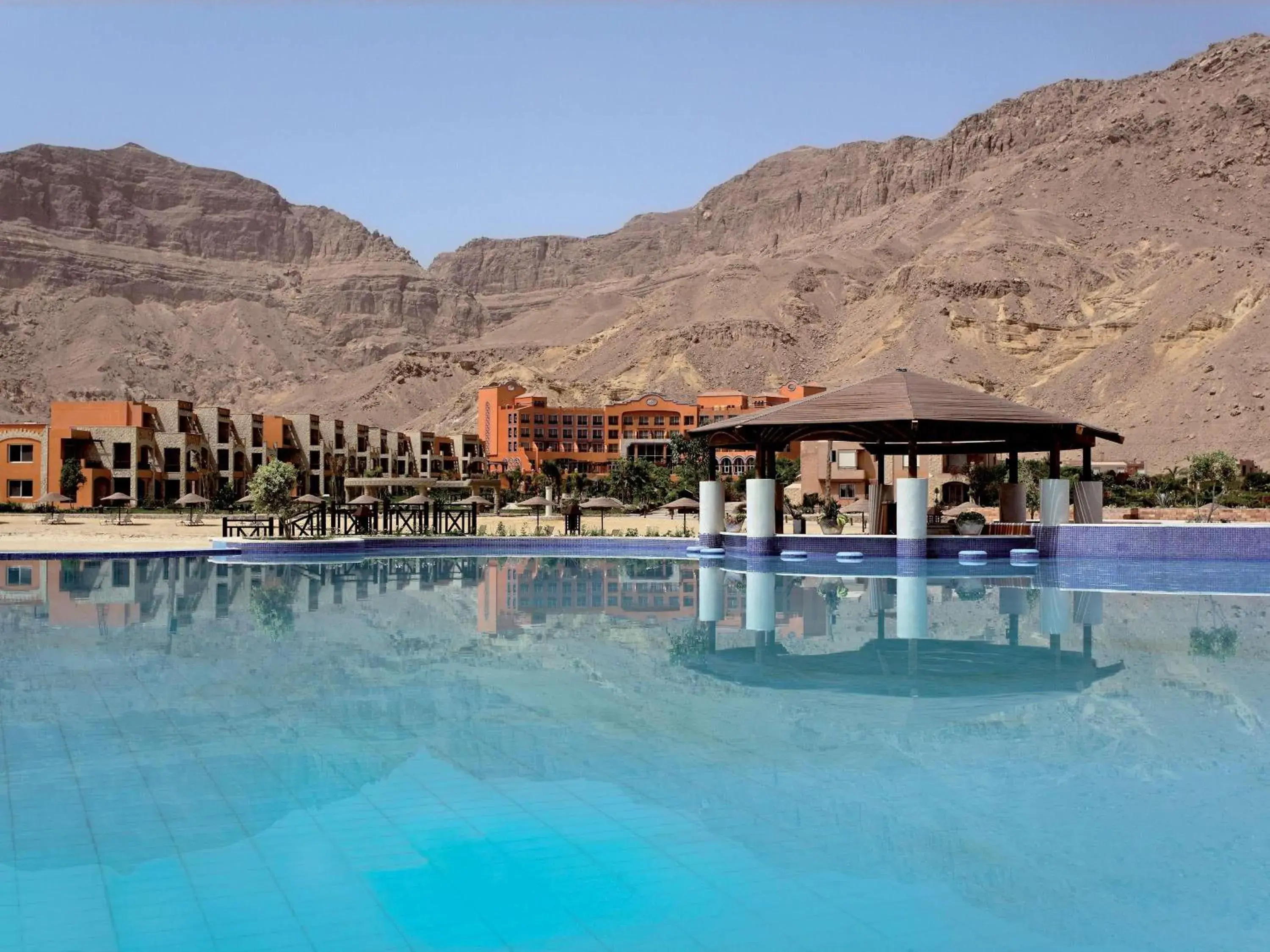 Pool view in Mövenpick Resort El Sokhna Pool view in Mövenpick Resort El Sokhna