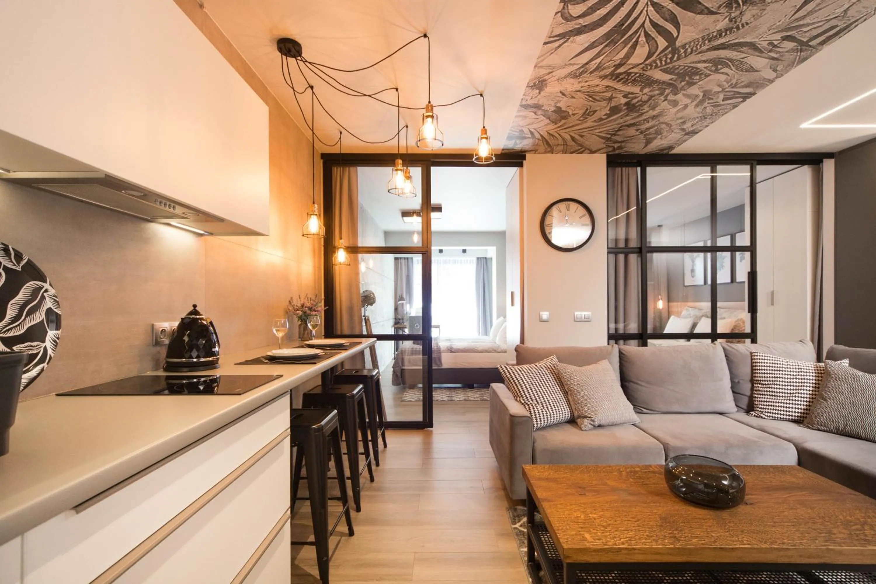 Kitchen or kitchenette in Jacuzzi Apartments