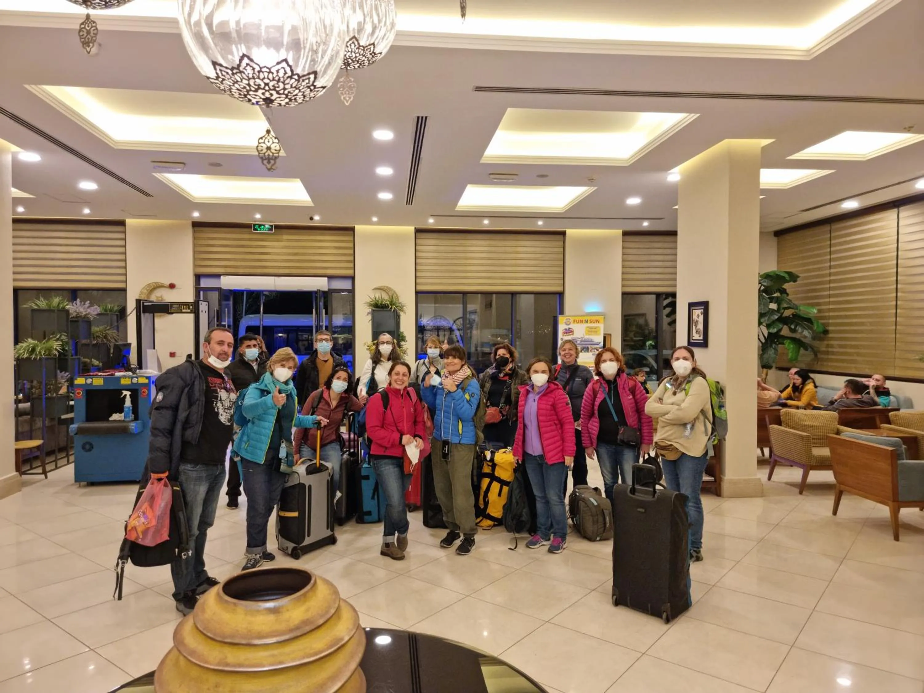 People in City Tower Hotel