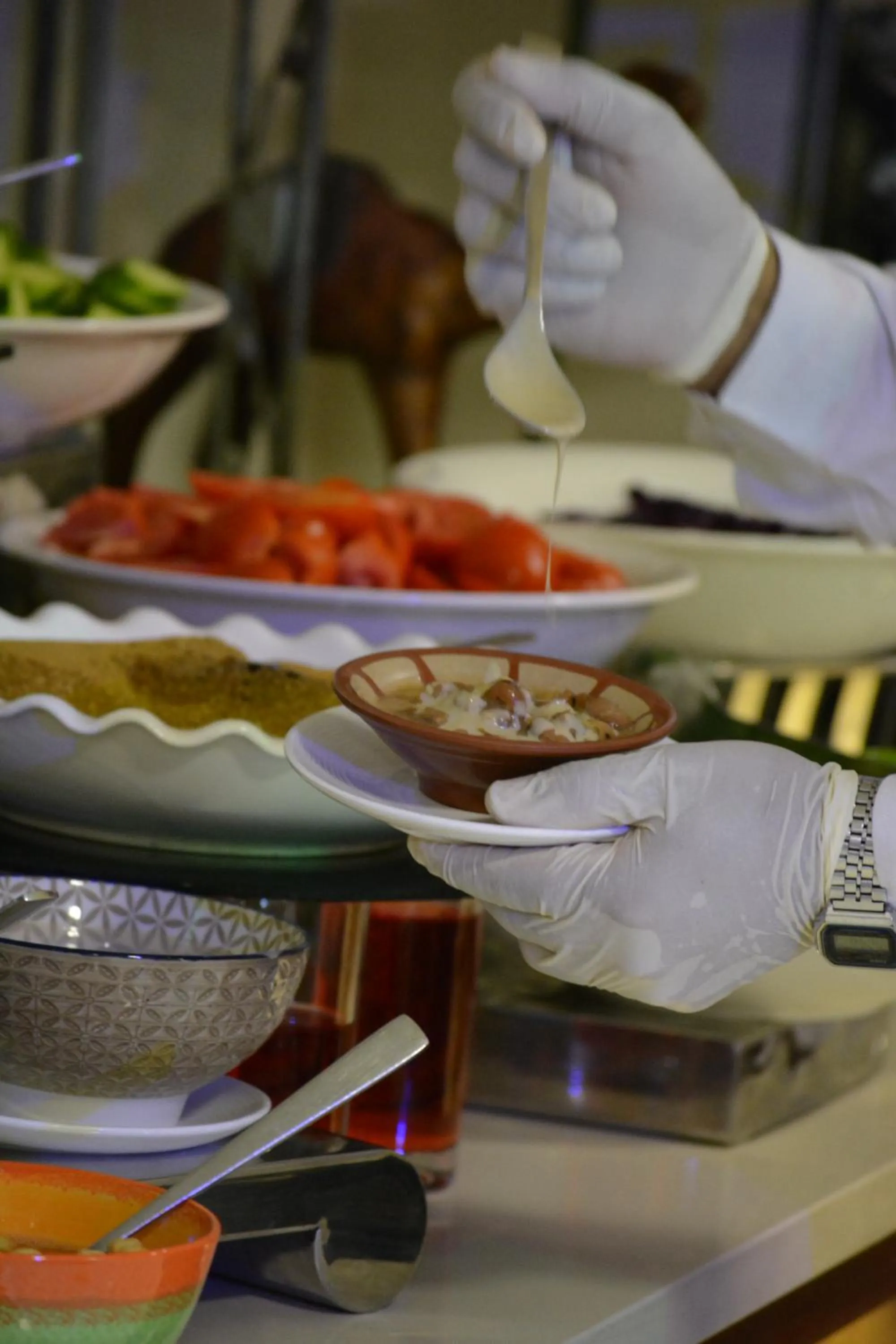 Buffet breakfast in City Tower Hotel