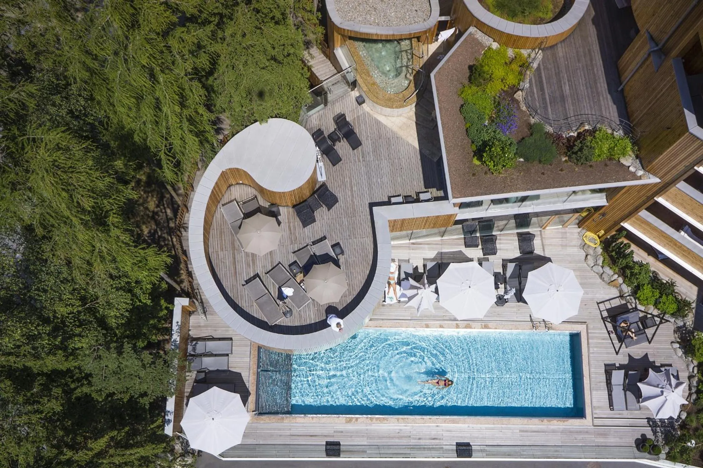 Bird's eye view in Naturhotel Waldklause