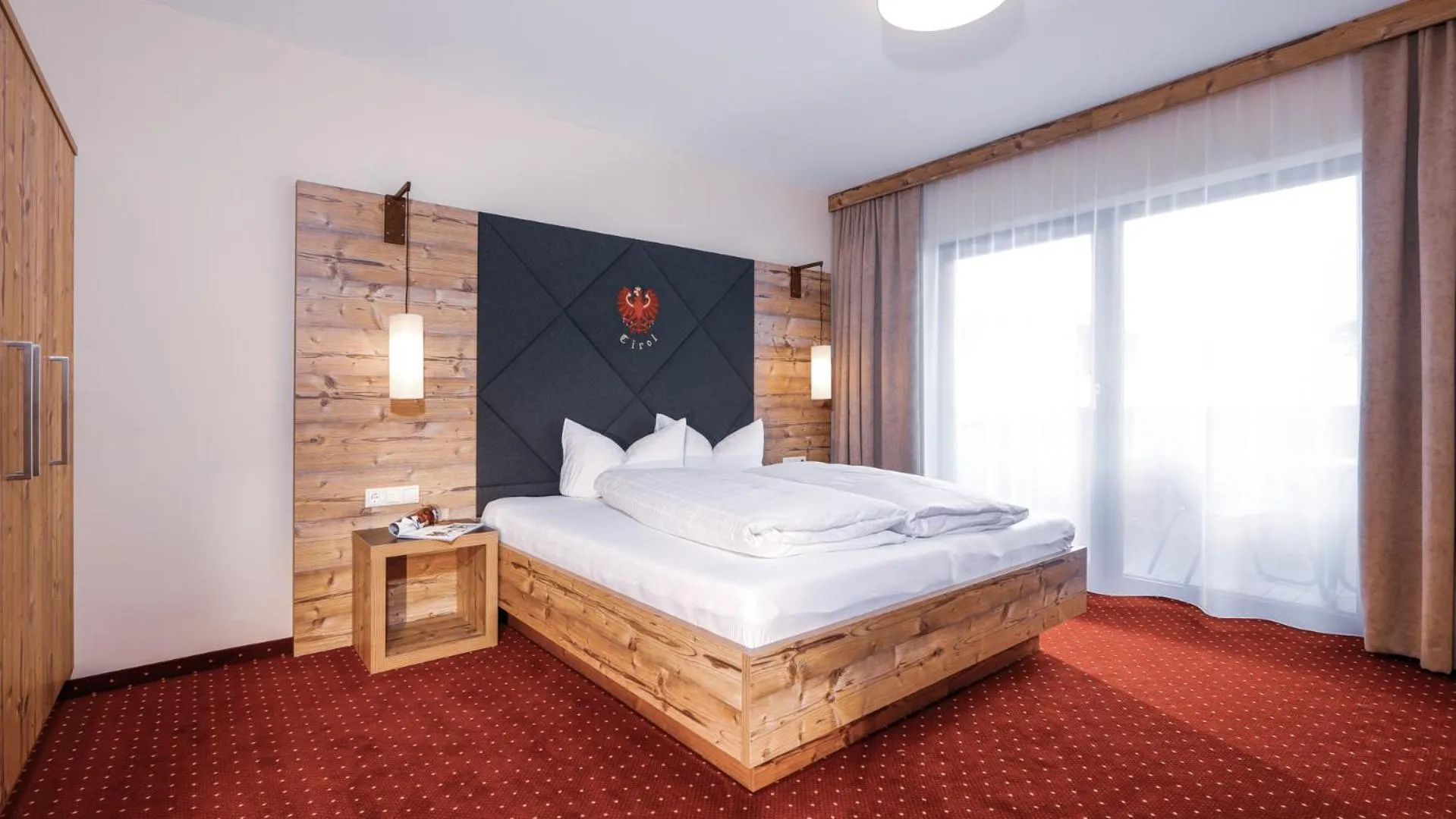 Bedroom, Bed in Panorama Appartements